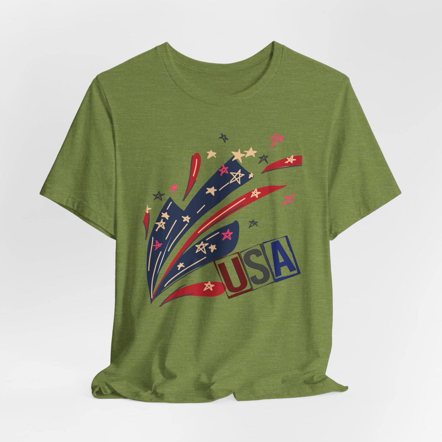 4th of July T-shirt, Red White Blue T-Shirt, Fourth of July unisex jersey short sleeve.