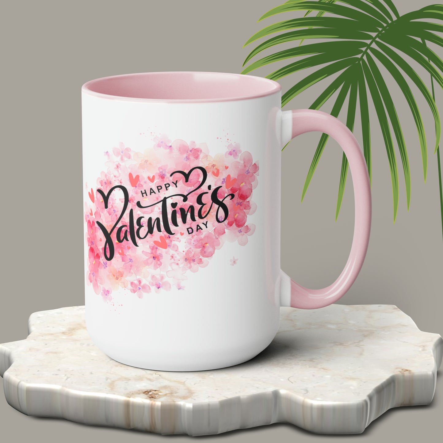 Happy valentines day Two-Tone Coffee Mugs, 15oz