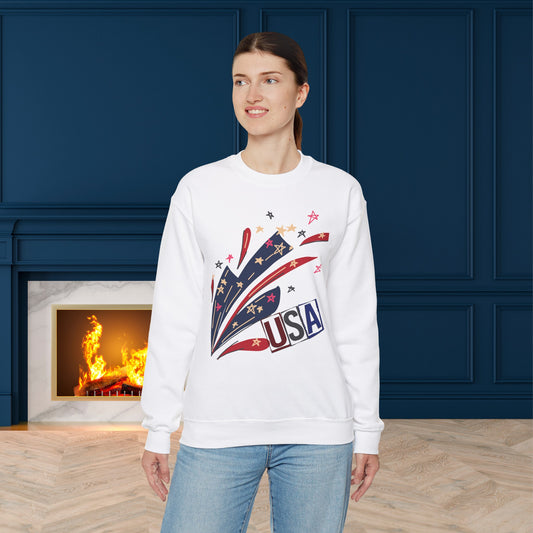 Happy 4th Of July Sweatshirt, USA Sweatshirt, Fourth of July unisex heavy blend crewneck sweatshirt.