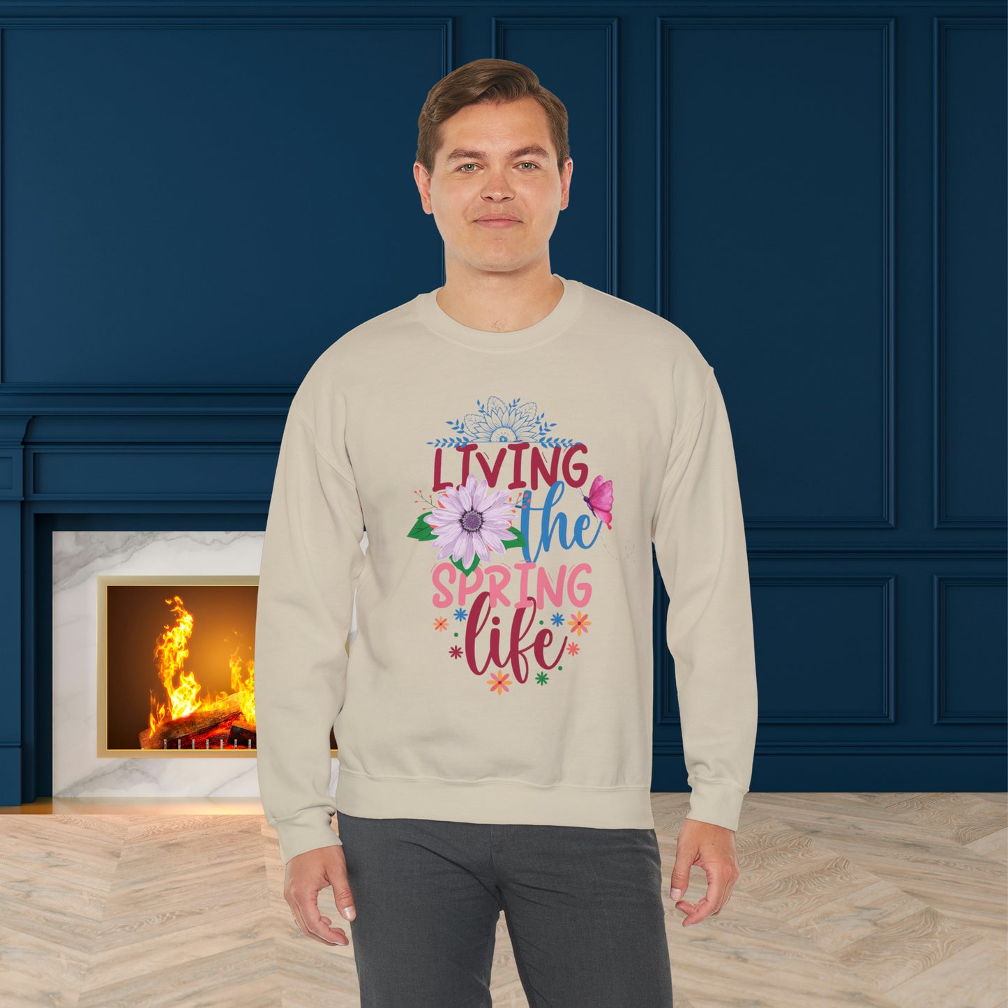 Living The Spring Time Unisex Crewneck Sweatshirt