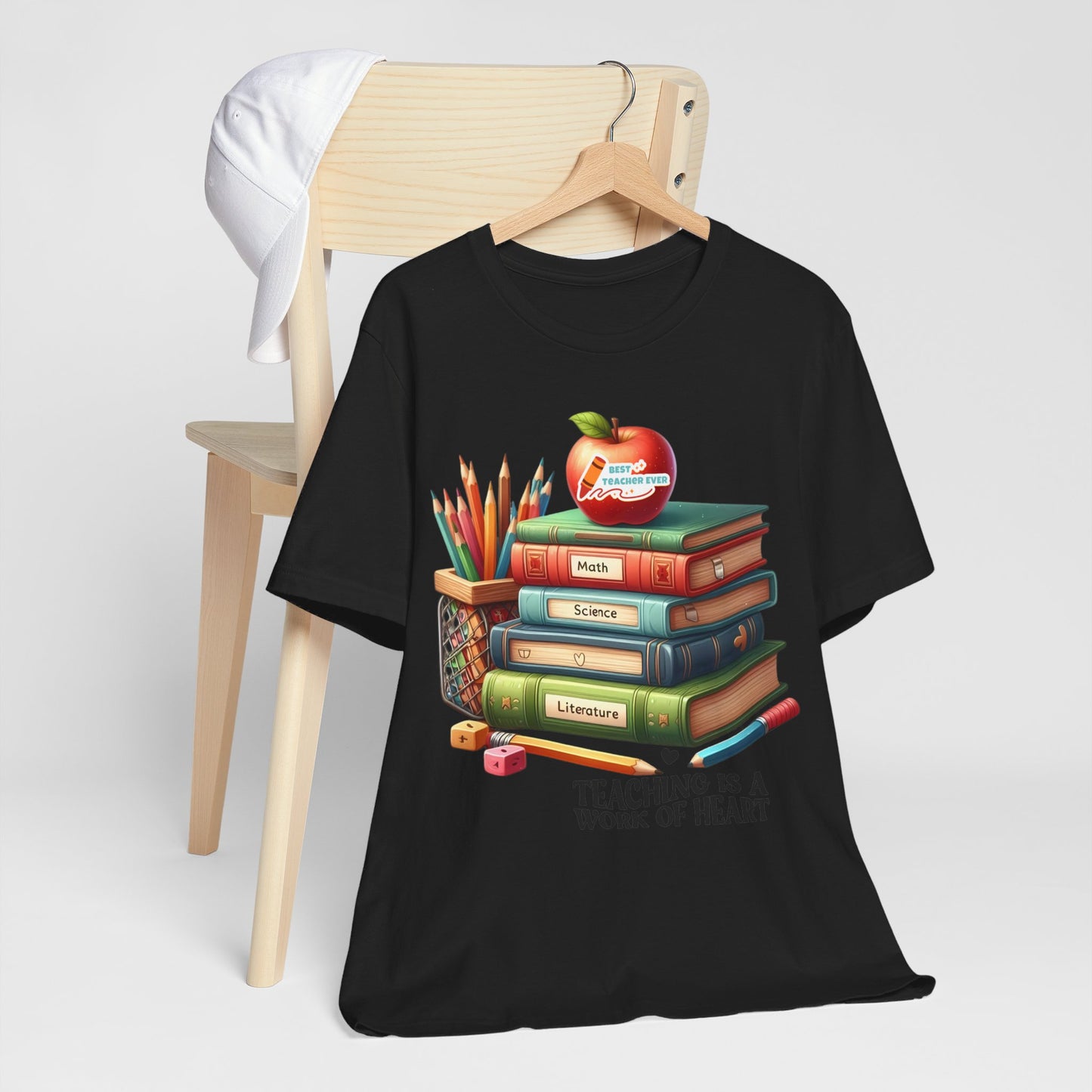 Teaching Is A Work Of Heart T-shirt, Hello Teacher T-Shirt, Back To School T-Shirt, Teach Love Inspire Teacher Shirt, Teacher Back To school unisex jersey short sleeve.First Day Vibes T-Shirt.