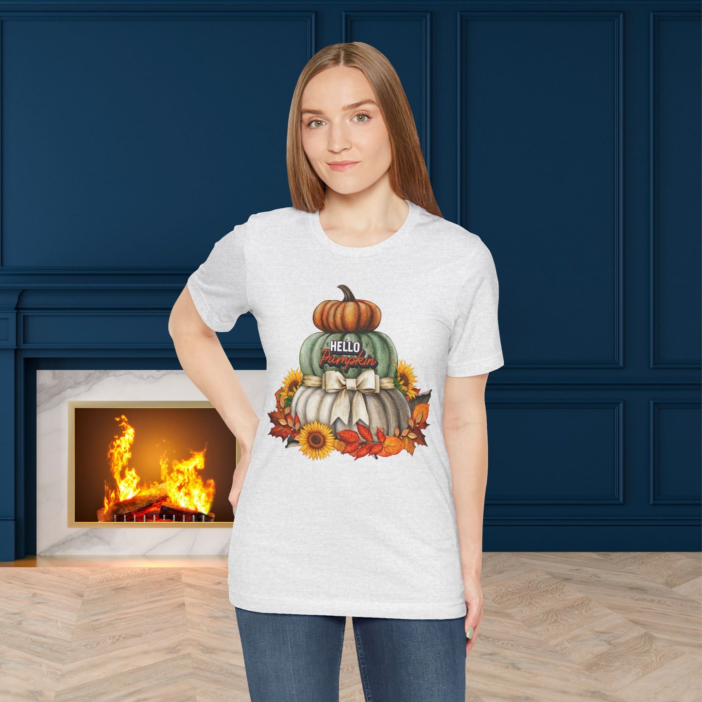 Hello Pumpkin Thanksgiving T-shirt, Happy thanksgiving 2024 T-shirt, Thanksgiving Gift,Turkey Shirt, Family Thanksgiving, Holiday Outfit.