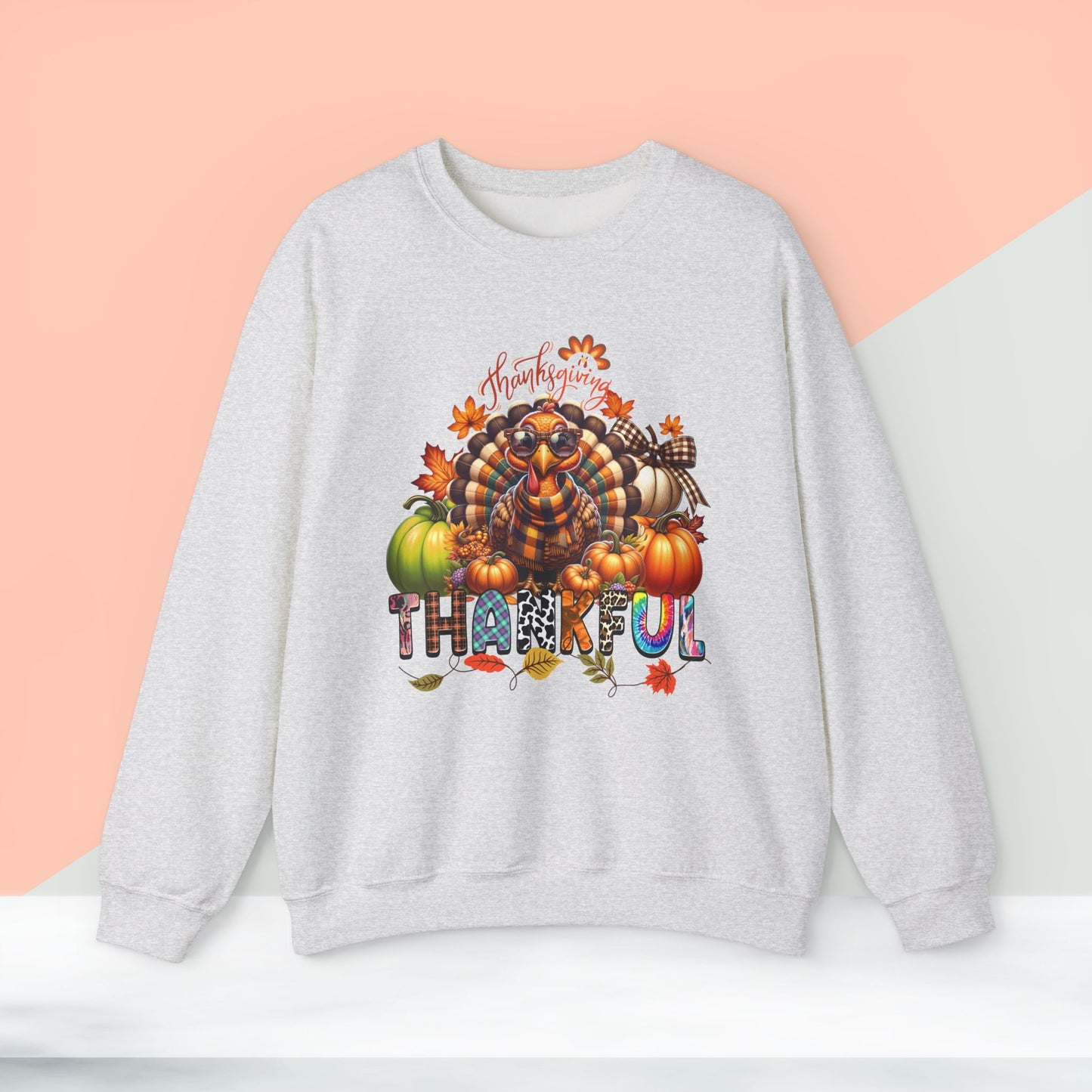 HappyThanksgiving Day Sweatshirt - Unisex Heavy Blend, Happy Thanksgiving2024 Sweatshirt, Thanksgiving Gift, Festive Sweatshirt.