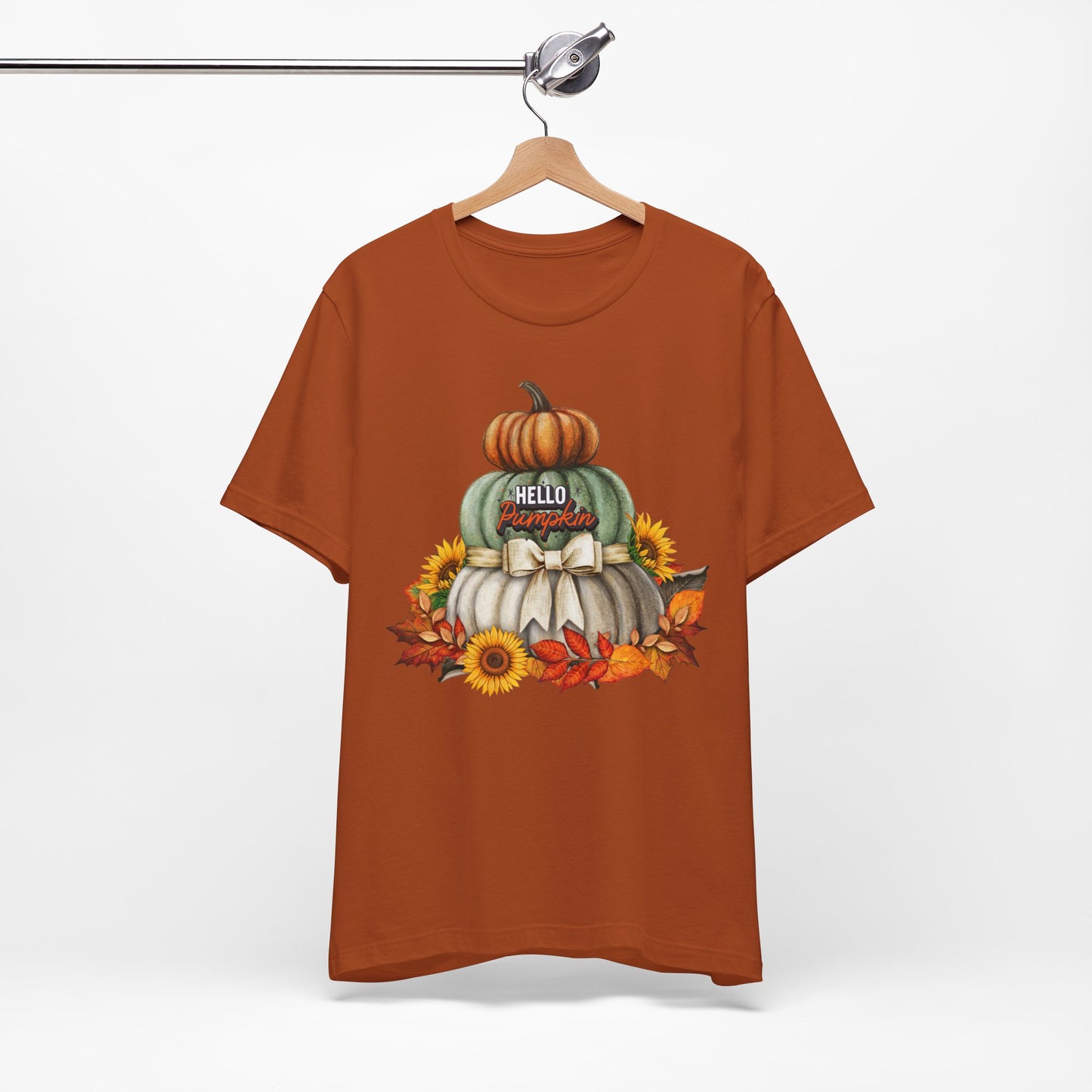 Hello Pumpkin Thanksgiving T-shirt, Happy thanksgiving 2024 T-shirt, Thanksgiving Gift,Turkey Shirt, Family Thanksgiving, Holiday Outfit.