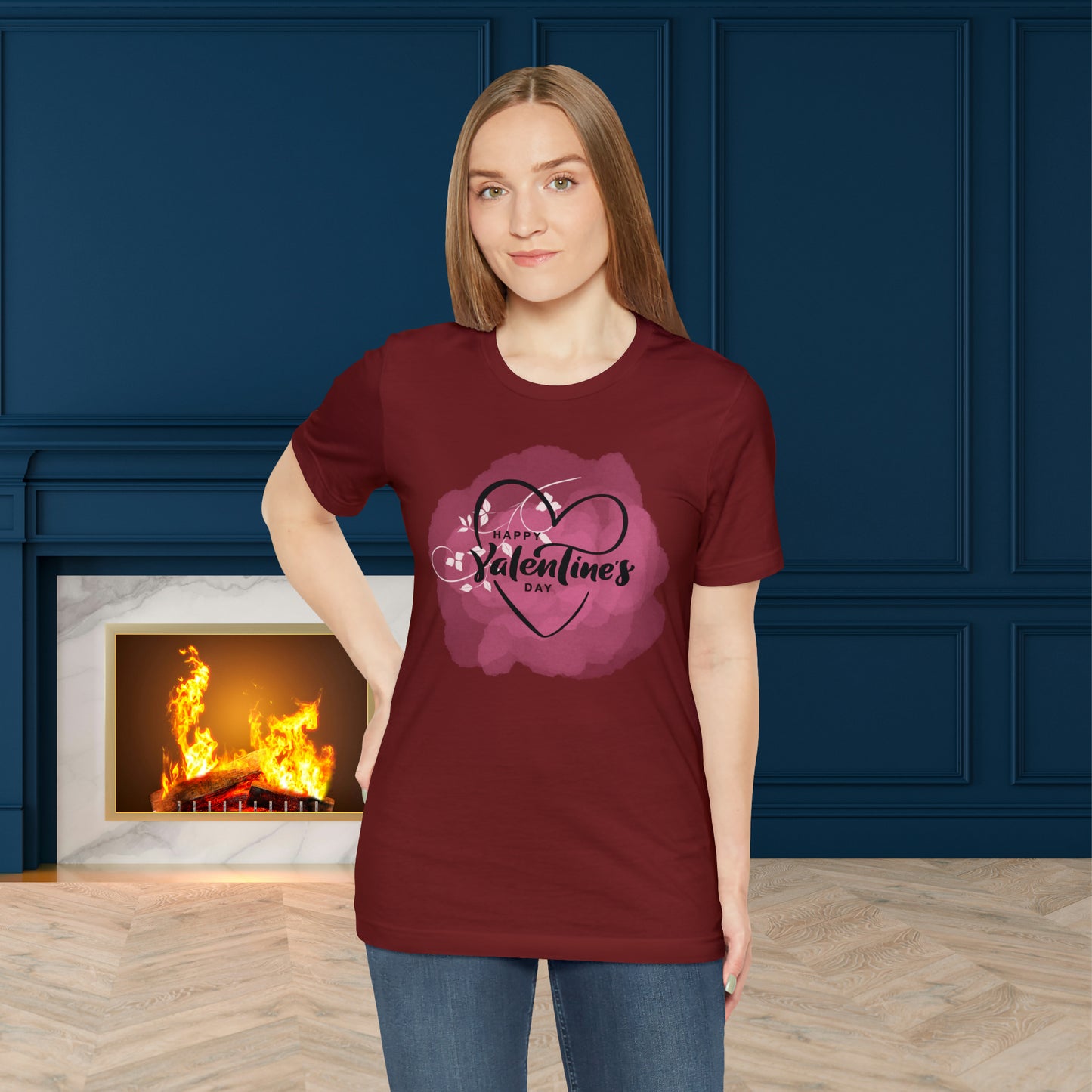 Happy valentines day Unisex Jersey Short Sleeve Tee