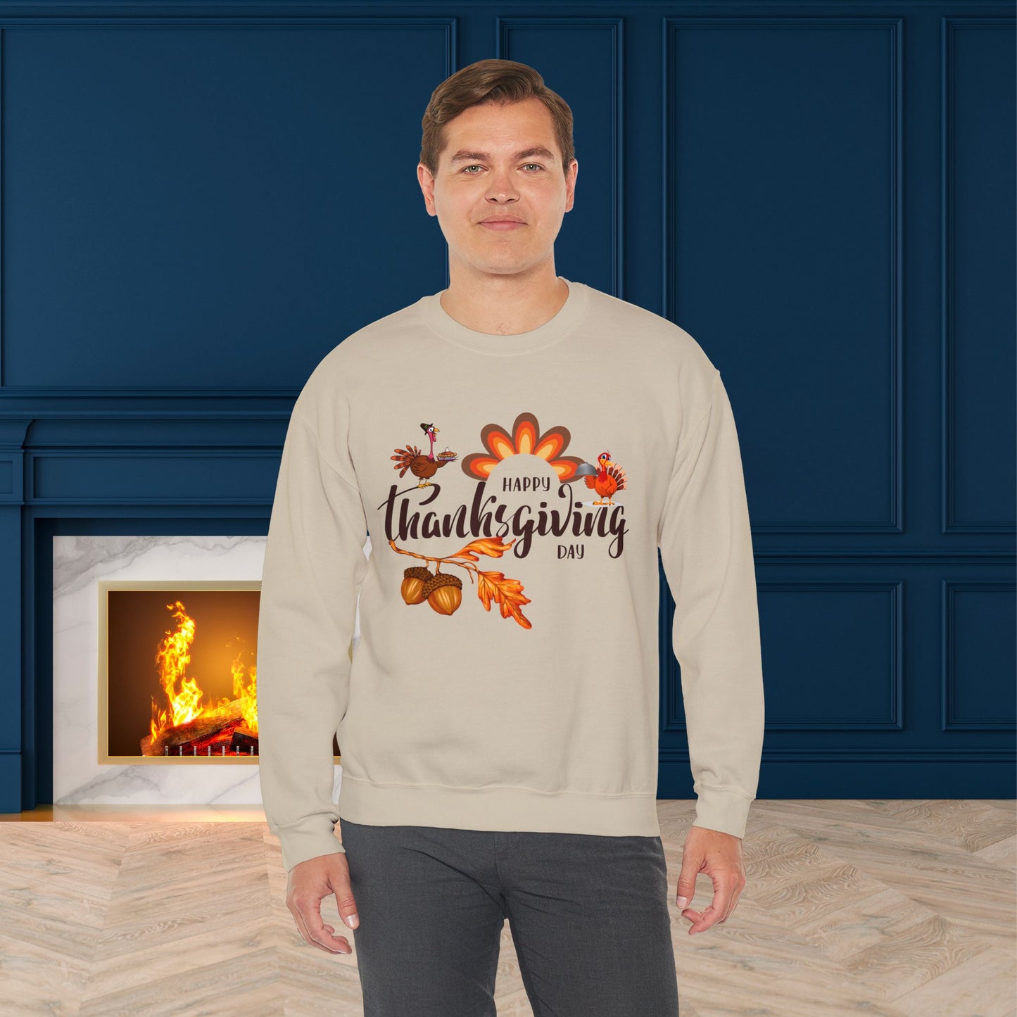 Happy Thanksgiving Day Sweatshirt - Unisex Heavy Blend, Happy Thanksgiving2024 Sweatshirt, Thanksgiving Gift, Festive Sweatshirt.