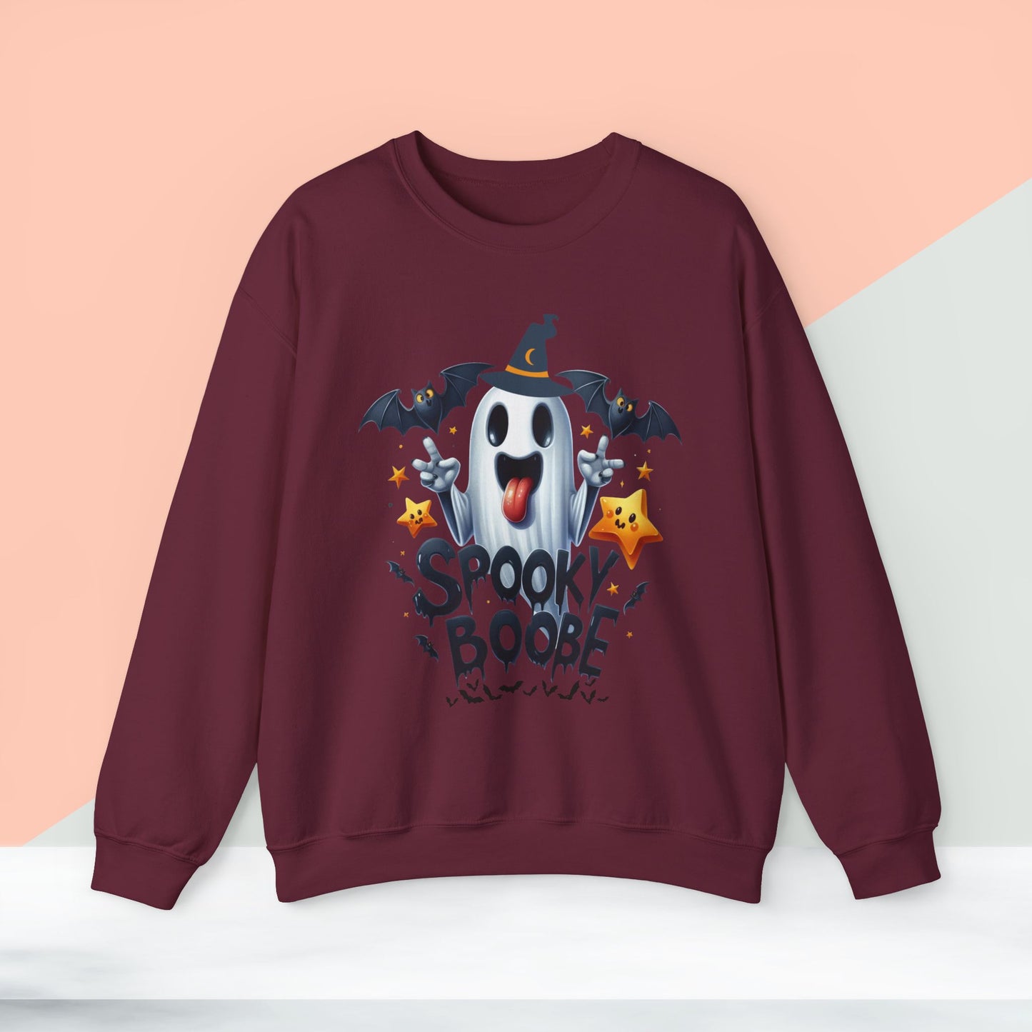 Spooky Halloween Sweatshirt - Unisex Heavy Blend Crewneck, halloween sweatshirt, cute spooky cat sweatshirt.