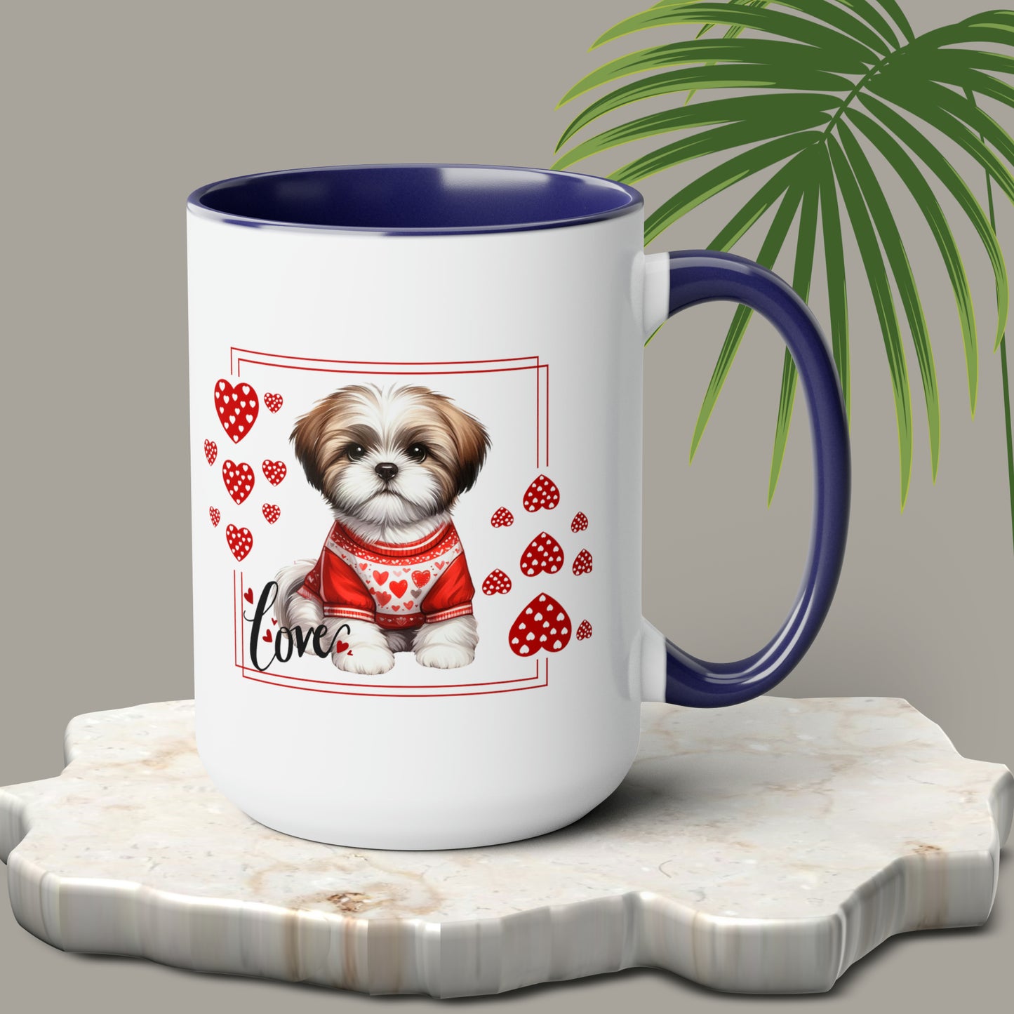 Happy valentines day Two-Tone Coffee Mugs, 15oz