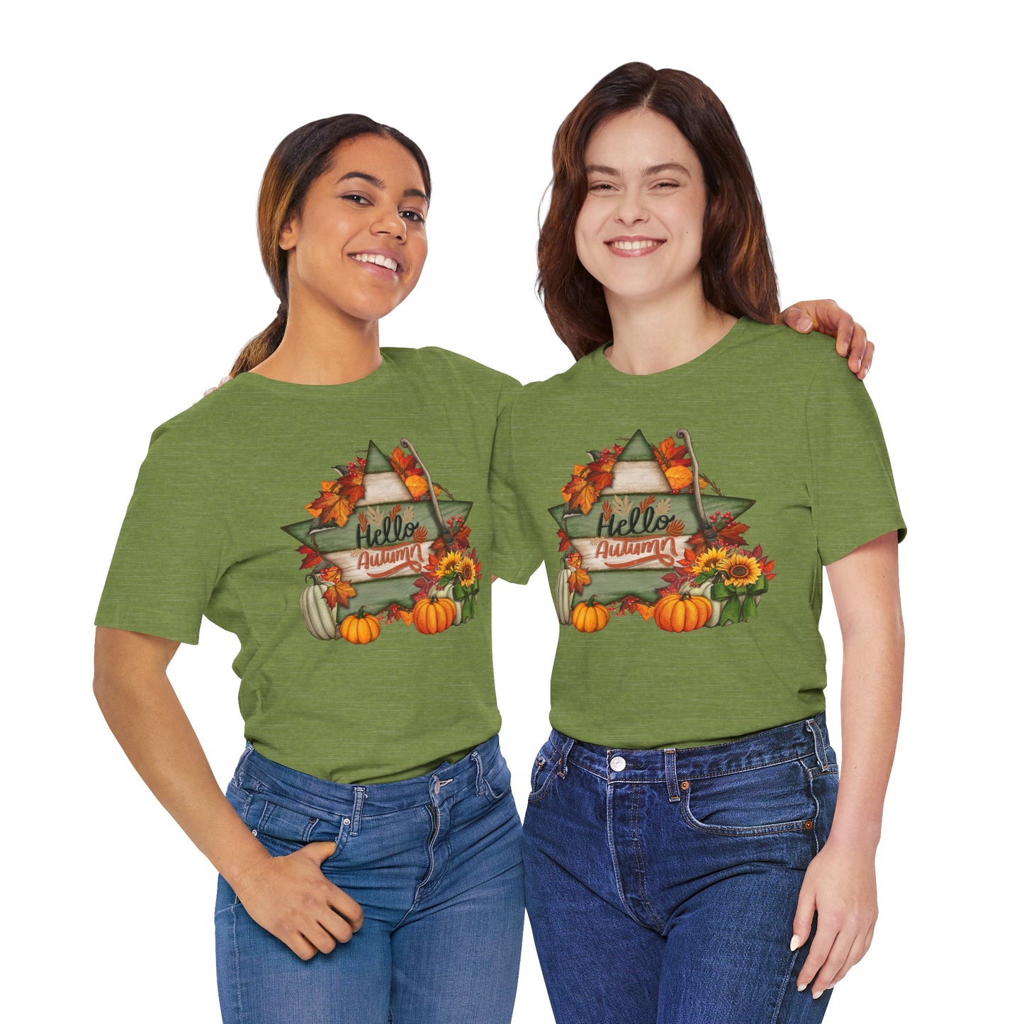 Hello Autumn Thanksgiving T-shirt, Happy thanksgiving 2024 T-shirt, Thanksgiving Gift,Turkey Shirt, Family Thanksgiving, Holiday Outfit.