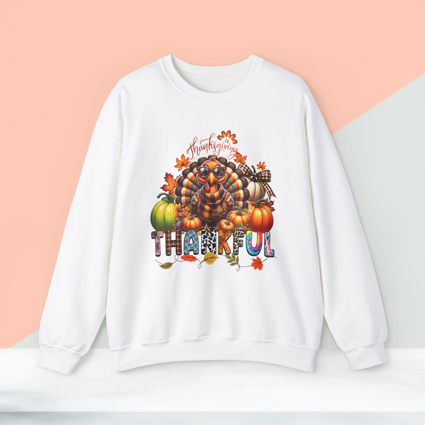 HappyThanksgiving Day Sweatshirt - Unisex Heavy Blend, Happy Thanksgiving2024 Sweatshirt, Thanksgiving Gift, Festive Sweatshirt.