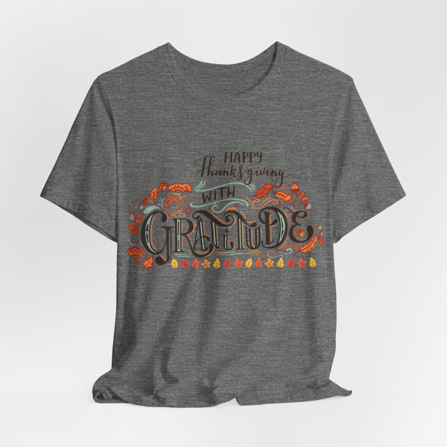 Happy Thanksgiving With Gratitude T-shirt, Happy thanksgiving 2024 T-shirt, Thanksgiving Gift,Turkey Shirt, Family Thanksgiving, Holiday Outfit.