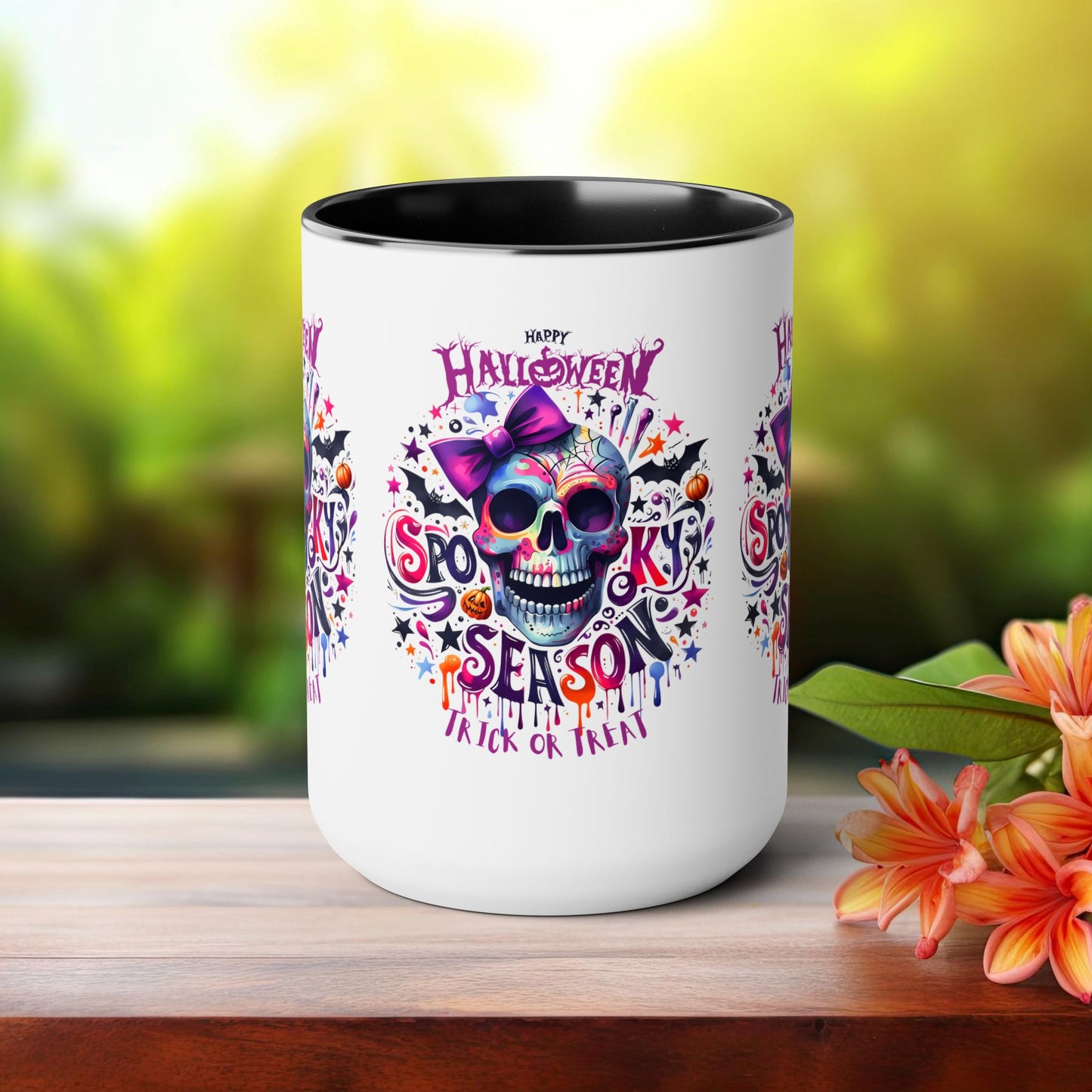 Spooky Season Halloween Coffee Mug, Halloween Coffee Mug, Trick or Treat Halloween Coffee Mug, Cute Skeleton Coffee Mug, Spooky Vibes Halloween Coffee Mug.