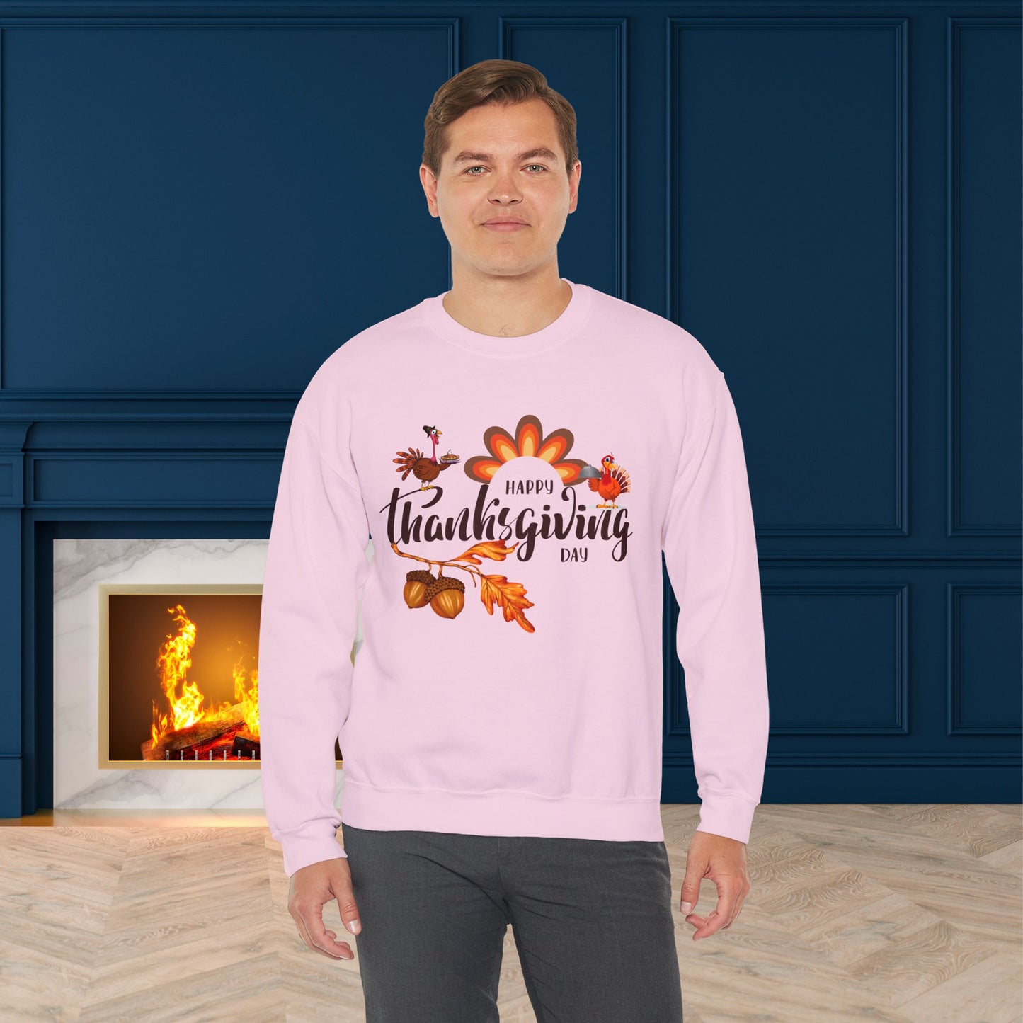 Happy Thanksgiving Day Sweatshirt - Unisex Heavy Blend, Happy Thanksgiving2024 Sweatshirt, Thanksgiving Gift, Festive Sweatshirt.