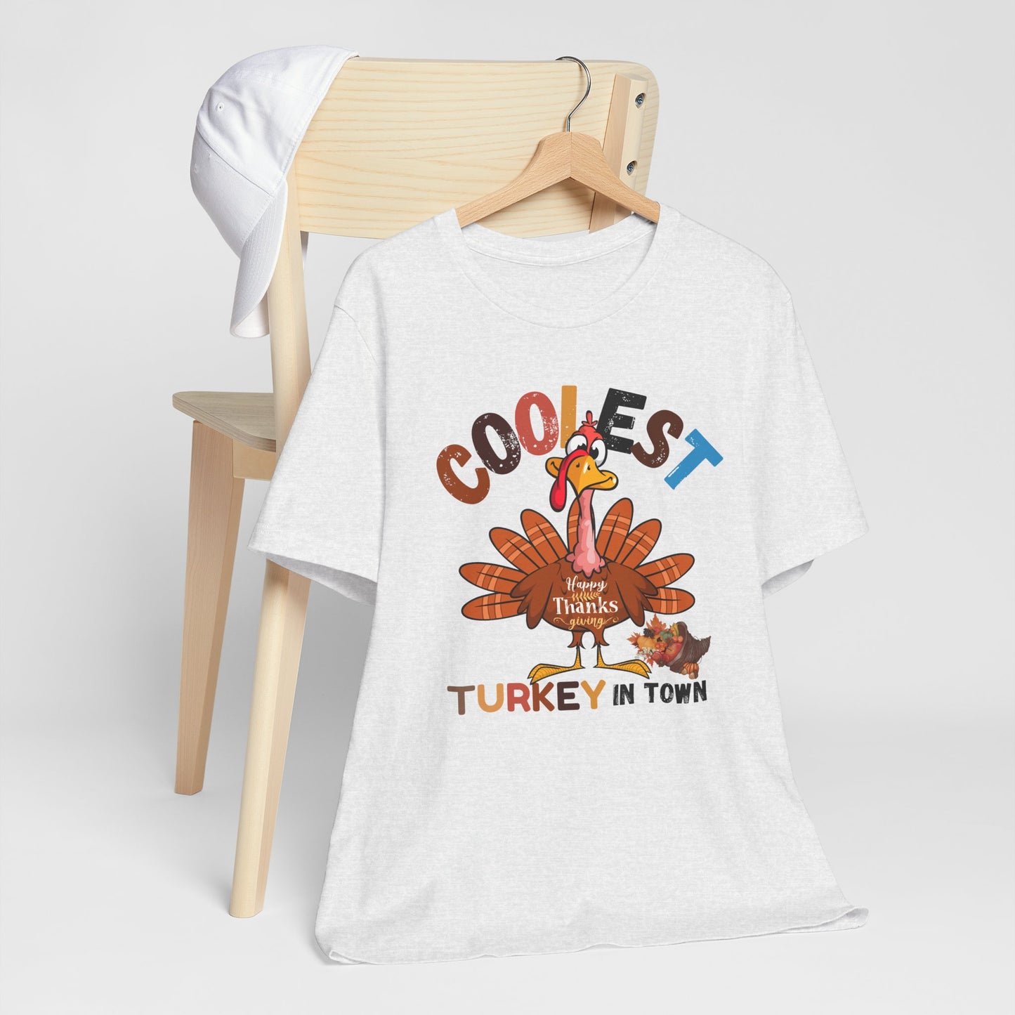 Coolest Turkey InTown T-shirt, Happy Thanksgiving T-shirt, Happy thanksgiving 2024 T-shirt, Thanksgiving Gift,Turkey Shirt, Family Thanksgiving, Holiday Outfit.