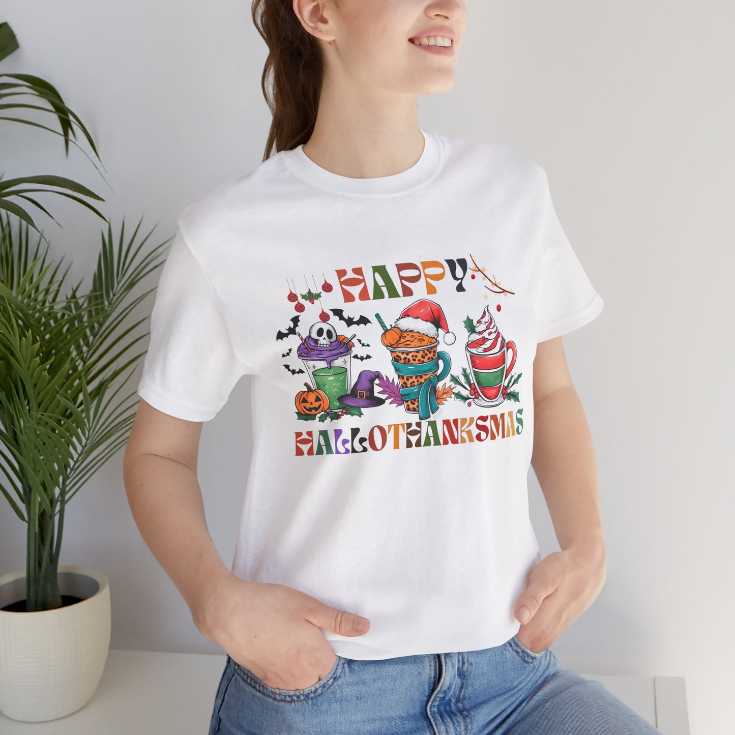 Happy Hellothanksmas T-shirt, Happy Thanksgiving T-shirt, Happy thanksgiving 2024 T-shirt, Thanksgiving Gift,Turkey Shirt, Family Thanksgiving, Holiday Outfit.