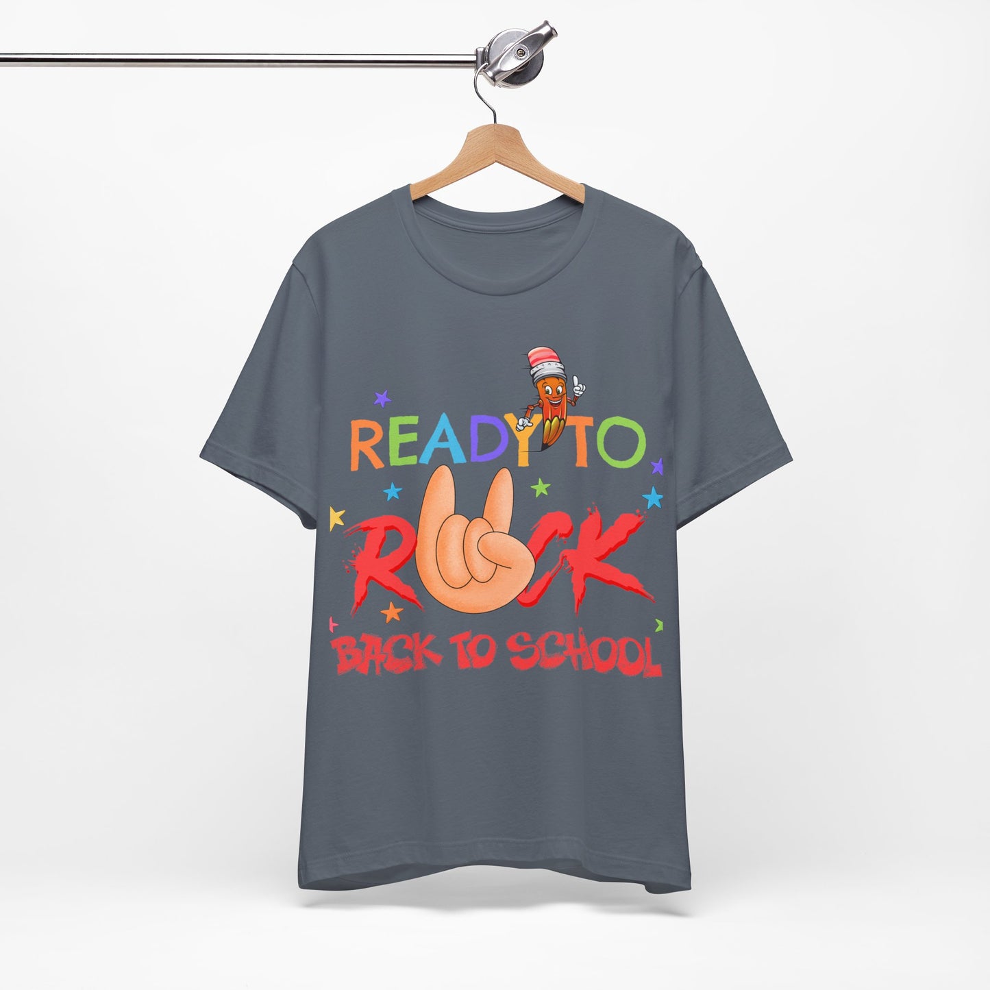 Ready To Rock T-Shirt, Back To School T-Shirt, Teach Love Inspire Teacher Shirt, Teacher Back To school unisex jersey short sleeve.First Day Vibes T-Shirt.