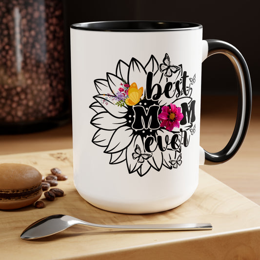 Happy Mother's dayTow-Tone Coffee Mug.15oz, Gift for mom, Mama's Coffee Mug