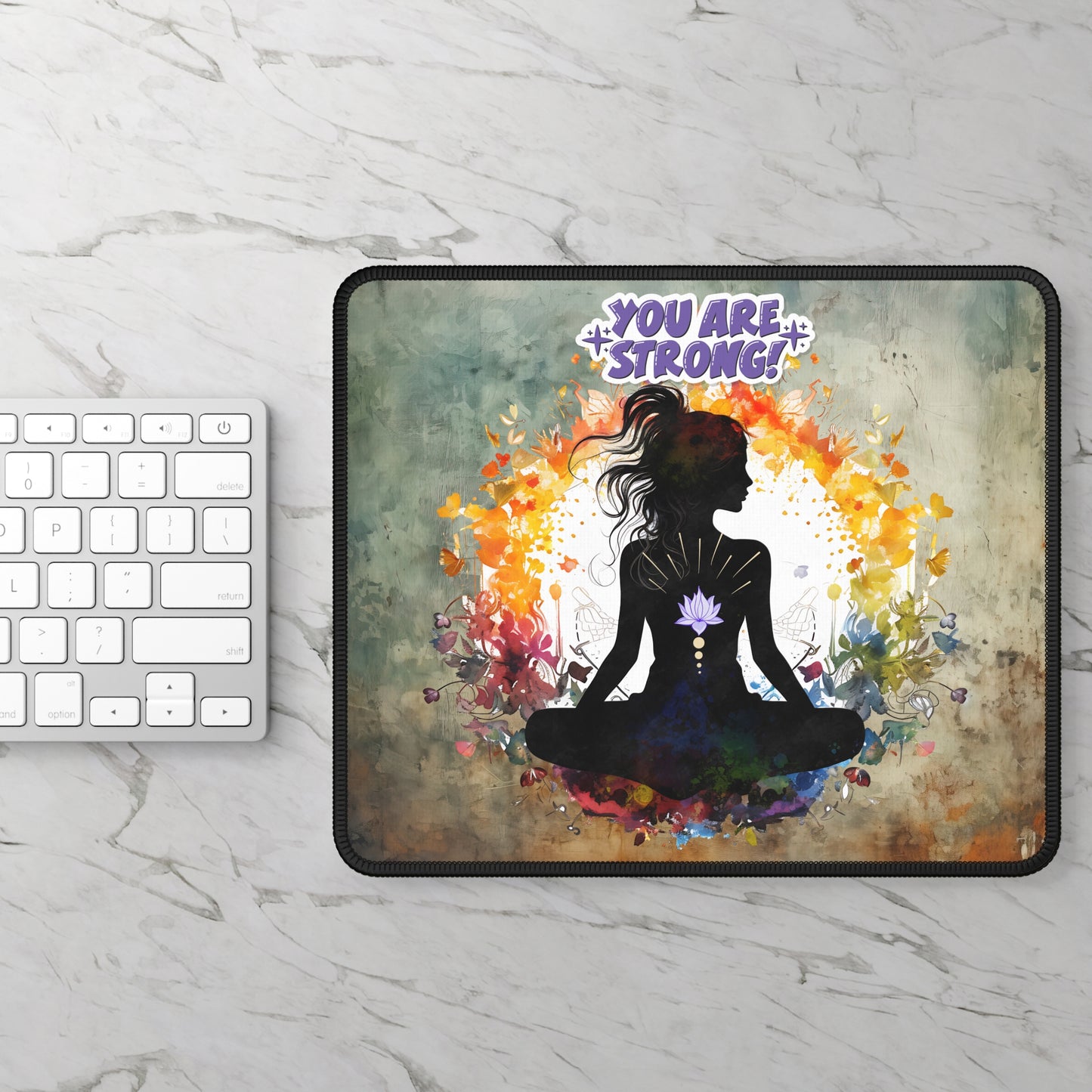 You Are strong Yoga Mouse Pad,Unique Gift For Meditation And Yoga Lover, Cute Yoga Mouse Pad, Mindful Yoga Gift, Yoga lover Mouse Pad, Yoga Instructor Gift, Gift For Yoga lovers, Gift For Yogi.