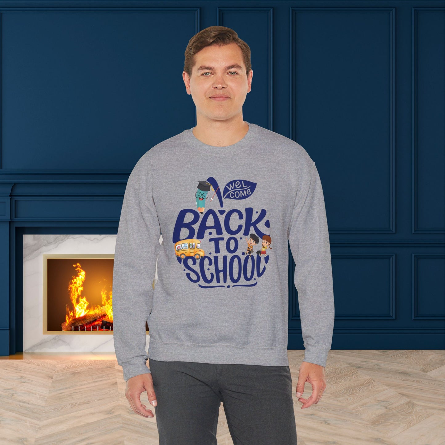 Back To school unisex heavy blend crewneck sweatshirt, We Love Teachers Sweatshirt,Teacher Back To school  Sweatshirt. First Day Vibes Sweatshirt.