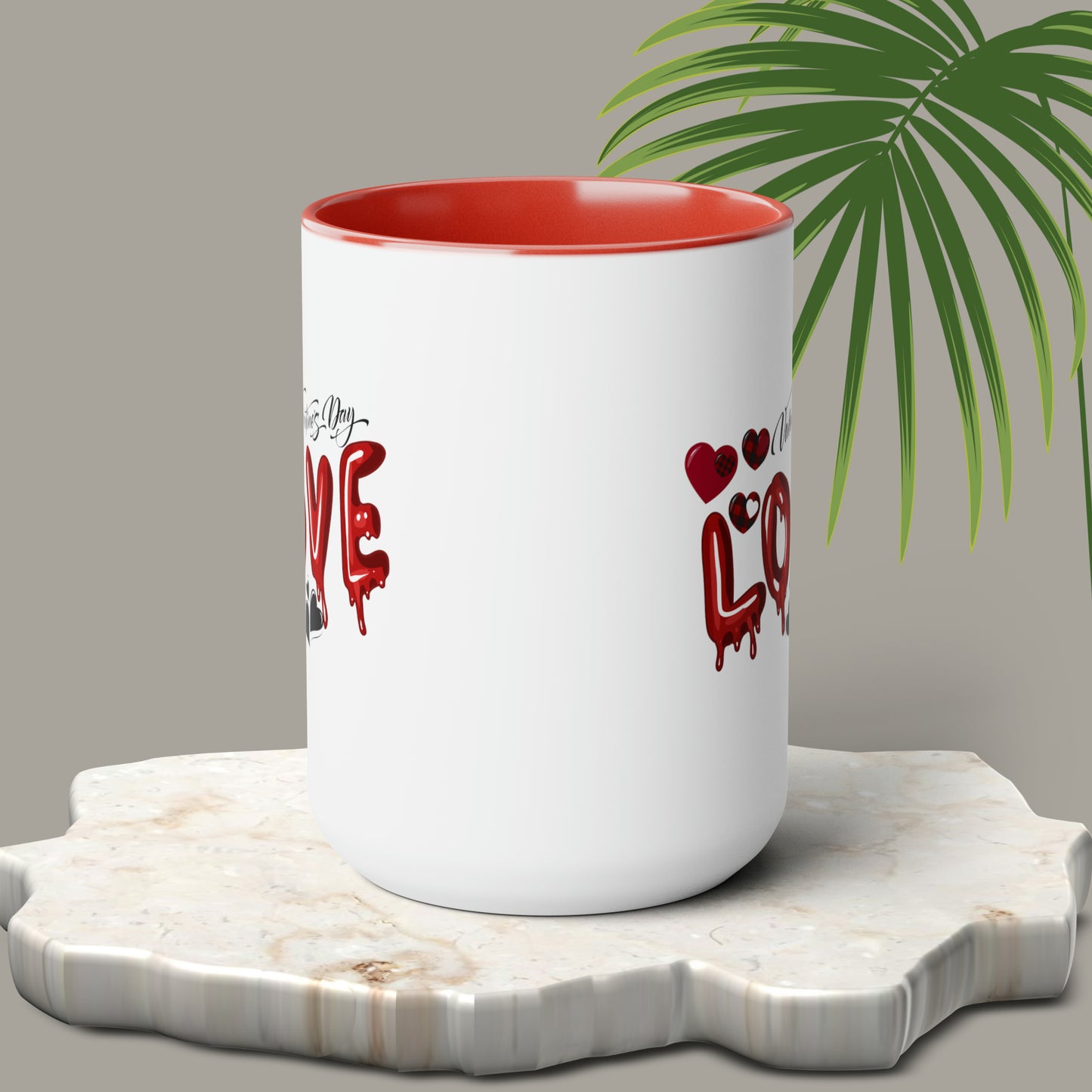 Happy valentines day Two-Tone Coffee Mugs, 15oz