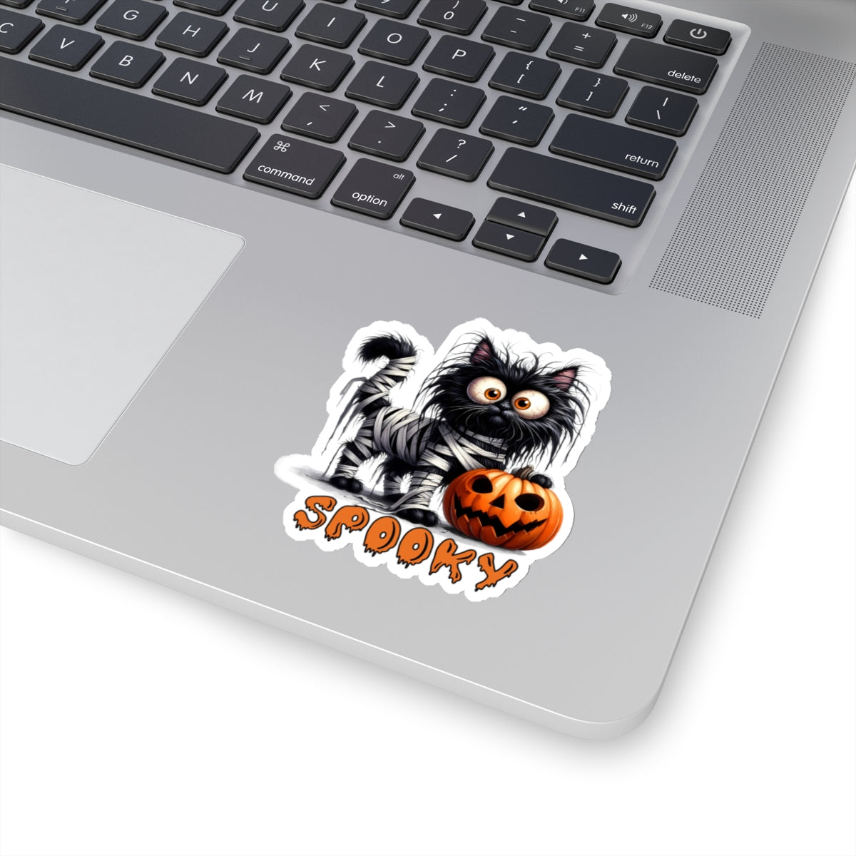 Spooky Kiss-Cut Stickers, Happy Halloween Kiss-Cut Stickers, Spooky Season Kiss-Cut Stickers, Cute Cat Halloween Kiss-Cut Stickers.