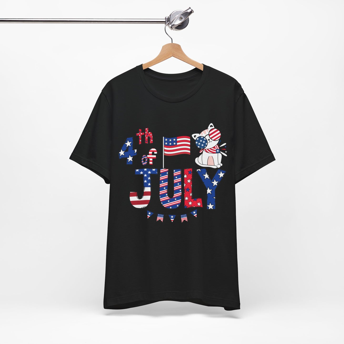 4th of July T-shirt, Red White Blue T-Shirt, Fourth of July unisex jersey short sleeve.