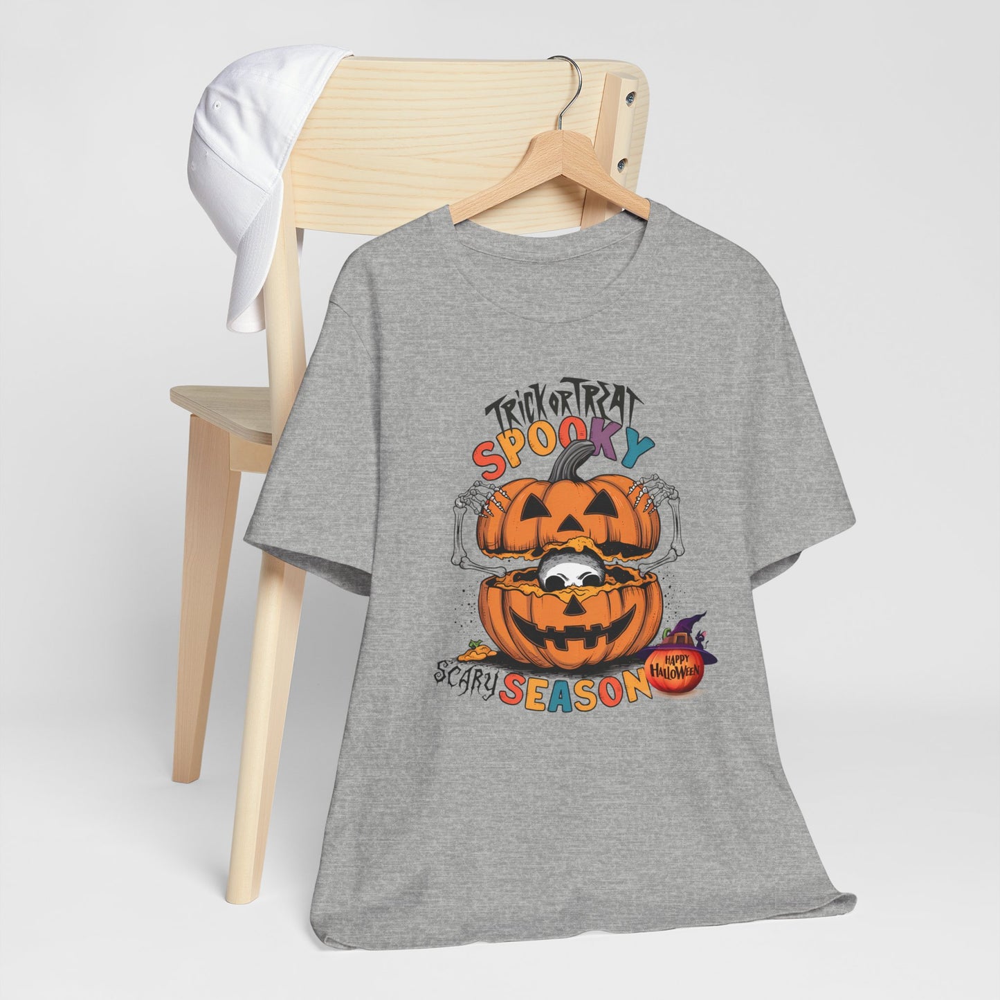 Spooky Scary Season T-shirt, Happy Halloween Skeleton T-shirt, Happy Halloween T-shirt, Trick Or Treat T-shirt, Halloween T-shirt, Cool Halloween T-shirt, Spooky T-shirt,