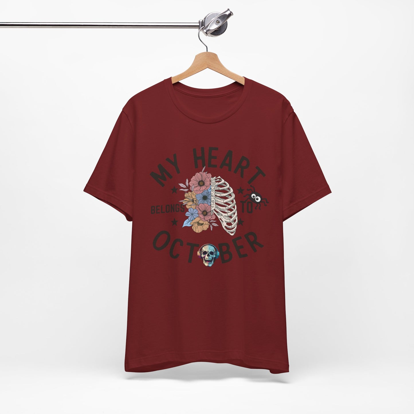 My Heart Belongs To October Halloween T-shirt, Happy Halloween T-shirt, Trick Or Treat T-shirt, Halloween T-shirt, Cool Halloween T-shirt, Spooky T-shirt,