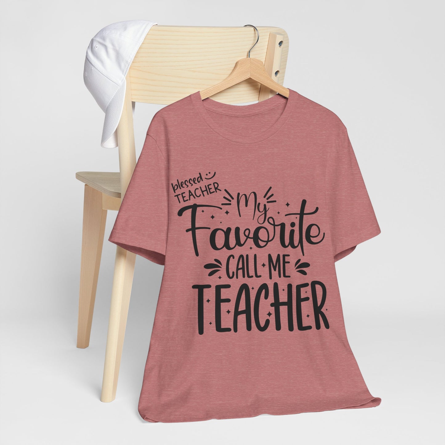 My Favorite Call Me Teacher T-shirt, Hello Teacher T-Shirt, Back To School T-Shirt, Teach Love Inspire Teacher Shirt, Teacher Back To school unisex jersey short sleeve.First Day Vibes T-Shirt.