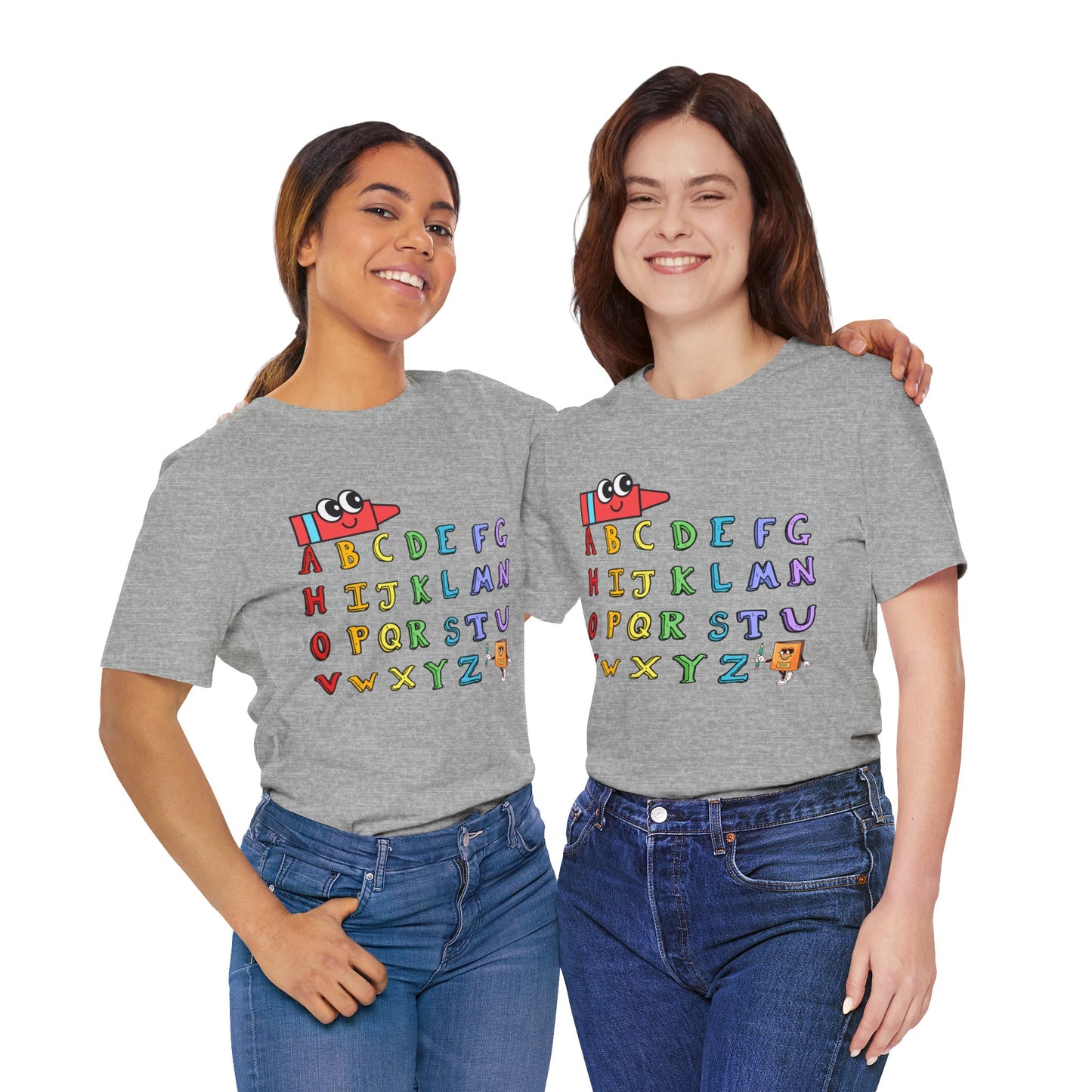 ABC Back To School T-Shirt, Love Teach Inspire T-Shirt, Back To School T-Shirt, Teacher Back To school unisex jersey short sleeve.First Day Vibes T-Shirt.