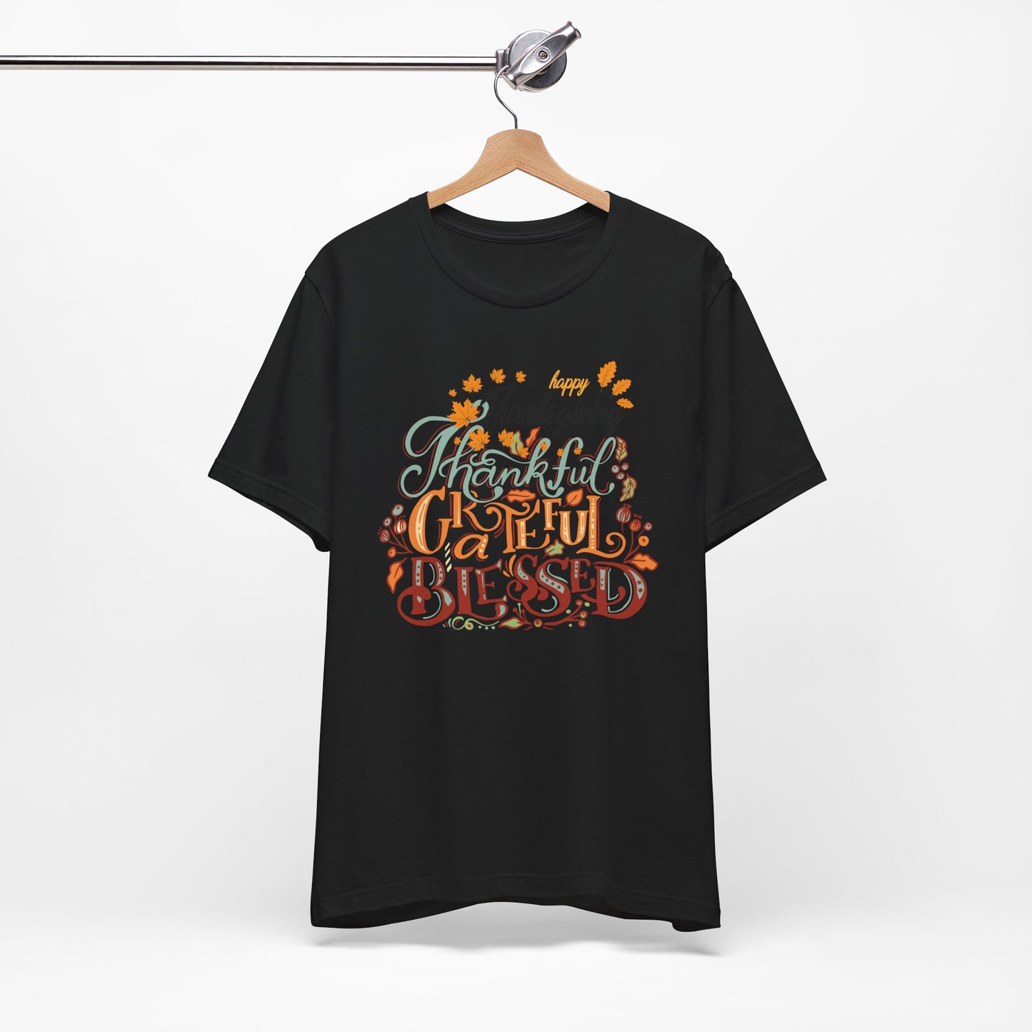 Thankful Grateful Blessed T-shirt, Happy Thanksgiving T-shirt, Happy thanksgiving 2024 T-shirt, Thanksgiving Gift,Turkey Shirt, Family Thanksgiving, Holiday Outfit.