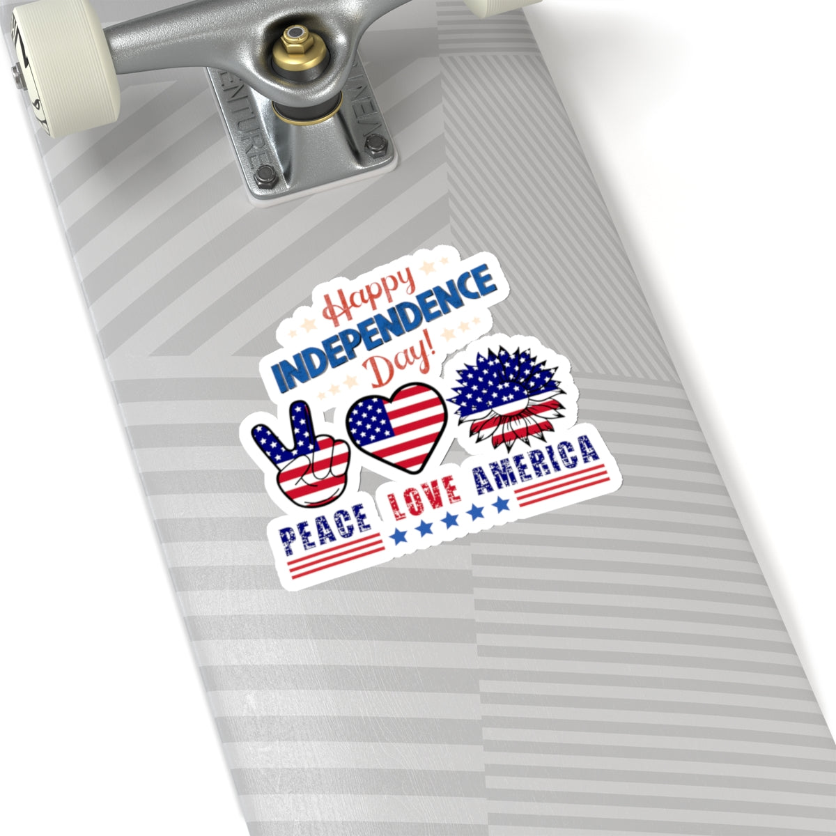 Happy 4th Of July Kiss-Cut Stickers, America, Flag, Peace Love America. Proud To Be An American, Red White Blue stickers. United Fourth of July Stickers.