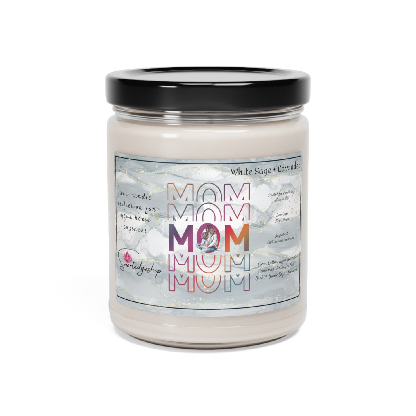 Happy Mother's Day Scented Soy Candle, 9oz, Gift for mom.