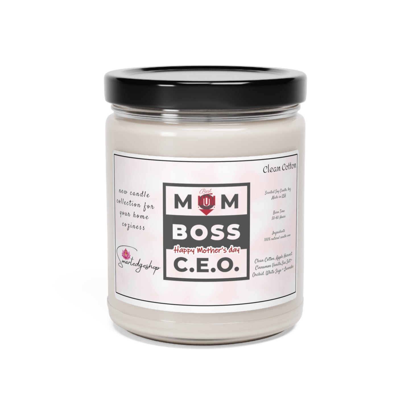 Happy Mother's Day Scented Soy Candle, 9oz, Gift for mom.