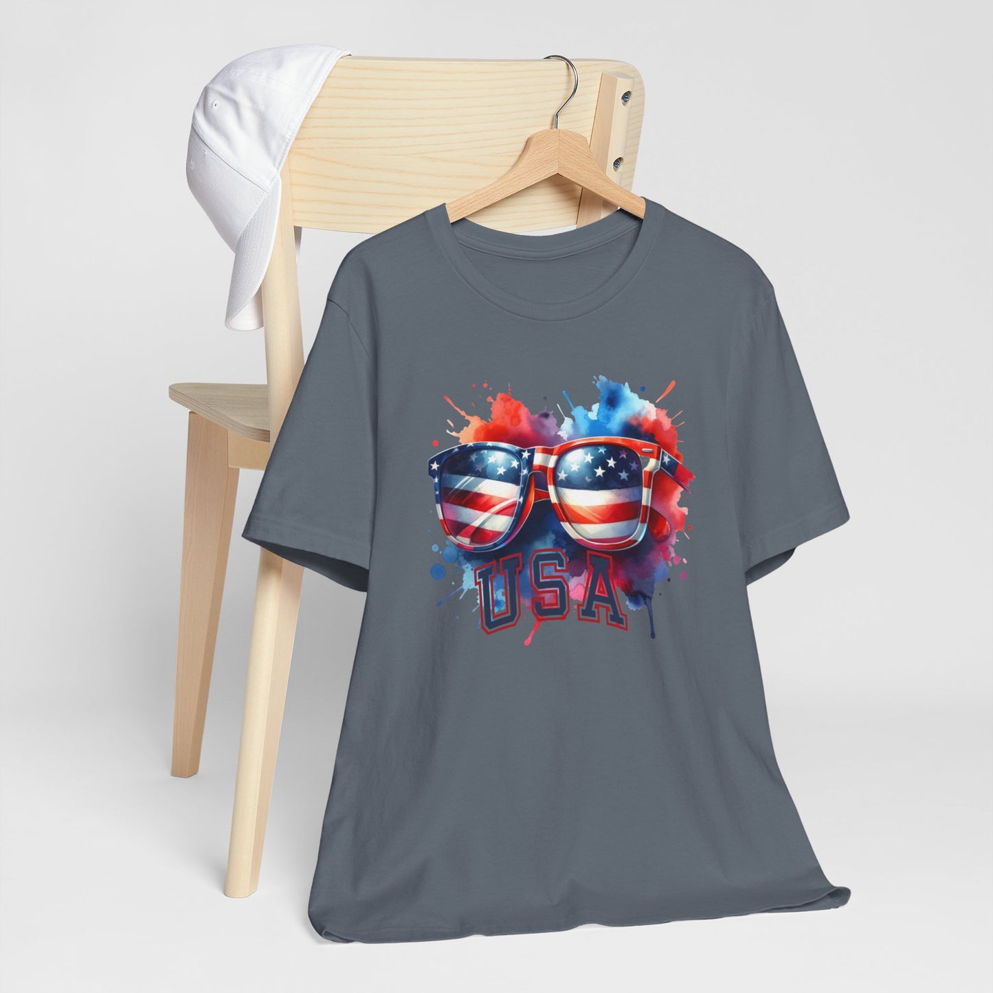 4th of July T-shirt, Sweet Land Of Liberty T-Shirt, Fourth of July unisex jersey short sleeve, America, Flag, Peace Love America. Proud To Be An American, Red White Blue.