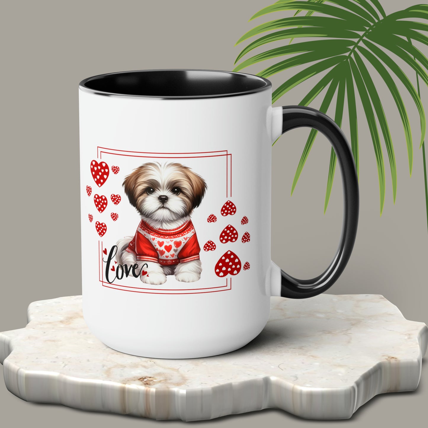 Happy valentines day Two-Tone Coffee Mugs, 15oz