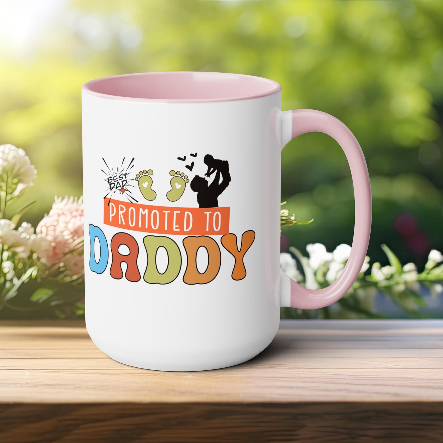 Happy father's dayTow-Tone Coffee Mug.15oz, Gift for Dad, Daddy's Coffee Mug