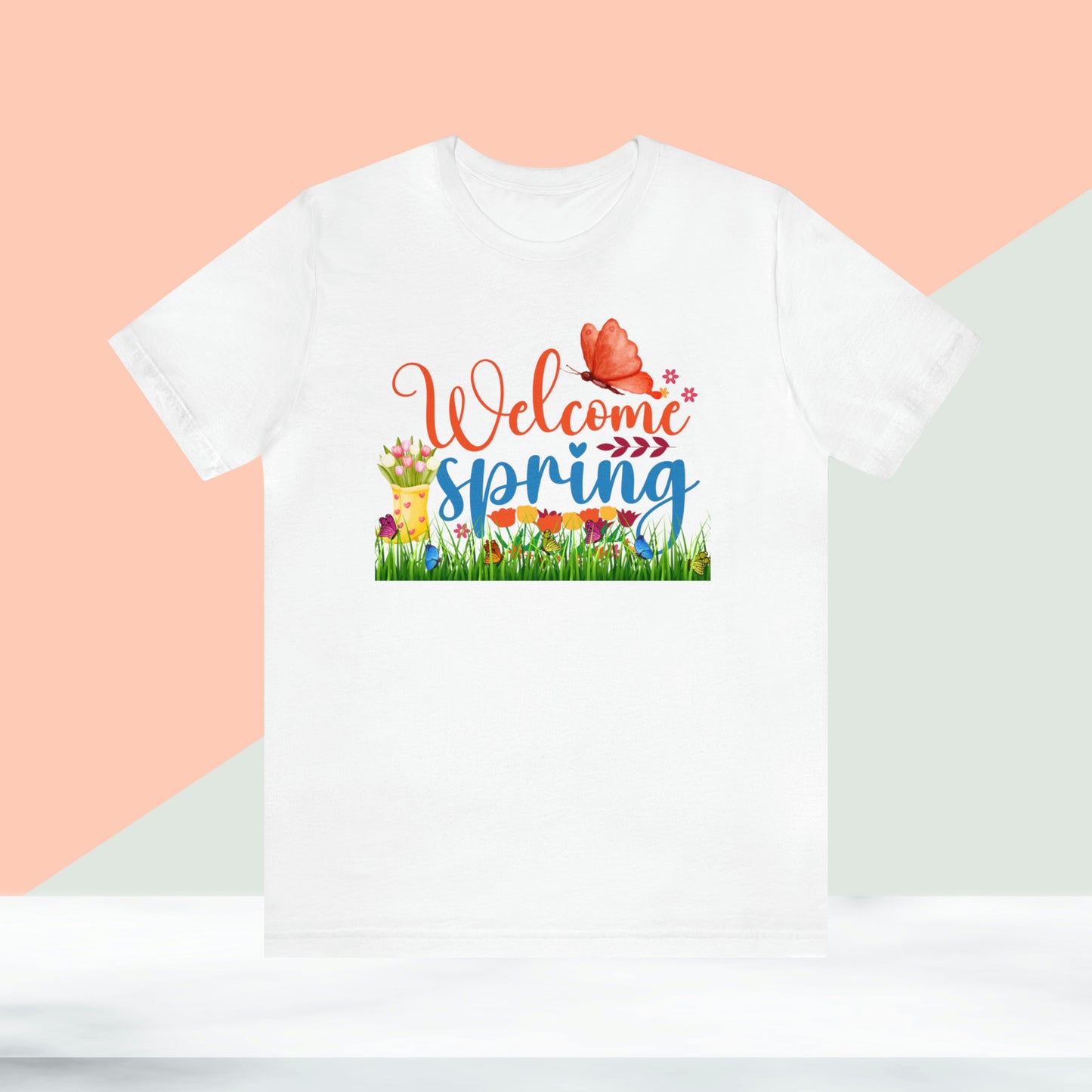 Welcome Spring Unisex T-shirt, Spring Vibes Trendy Shirt.