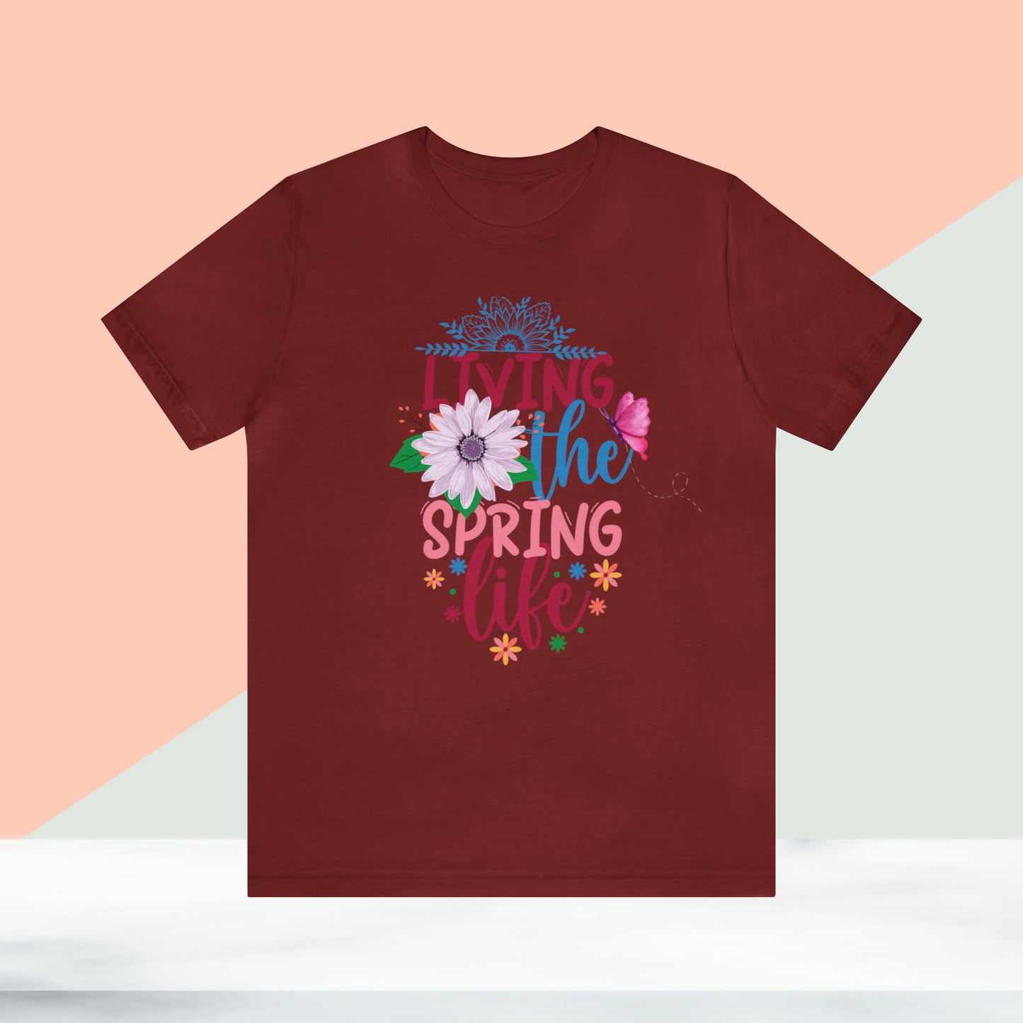 Living The Spring Life Unisex T-shirt, Spring Trendy Shirt.