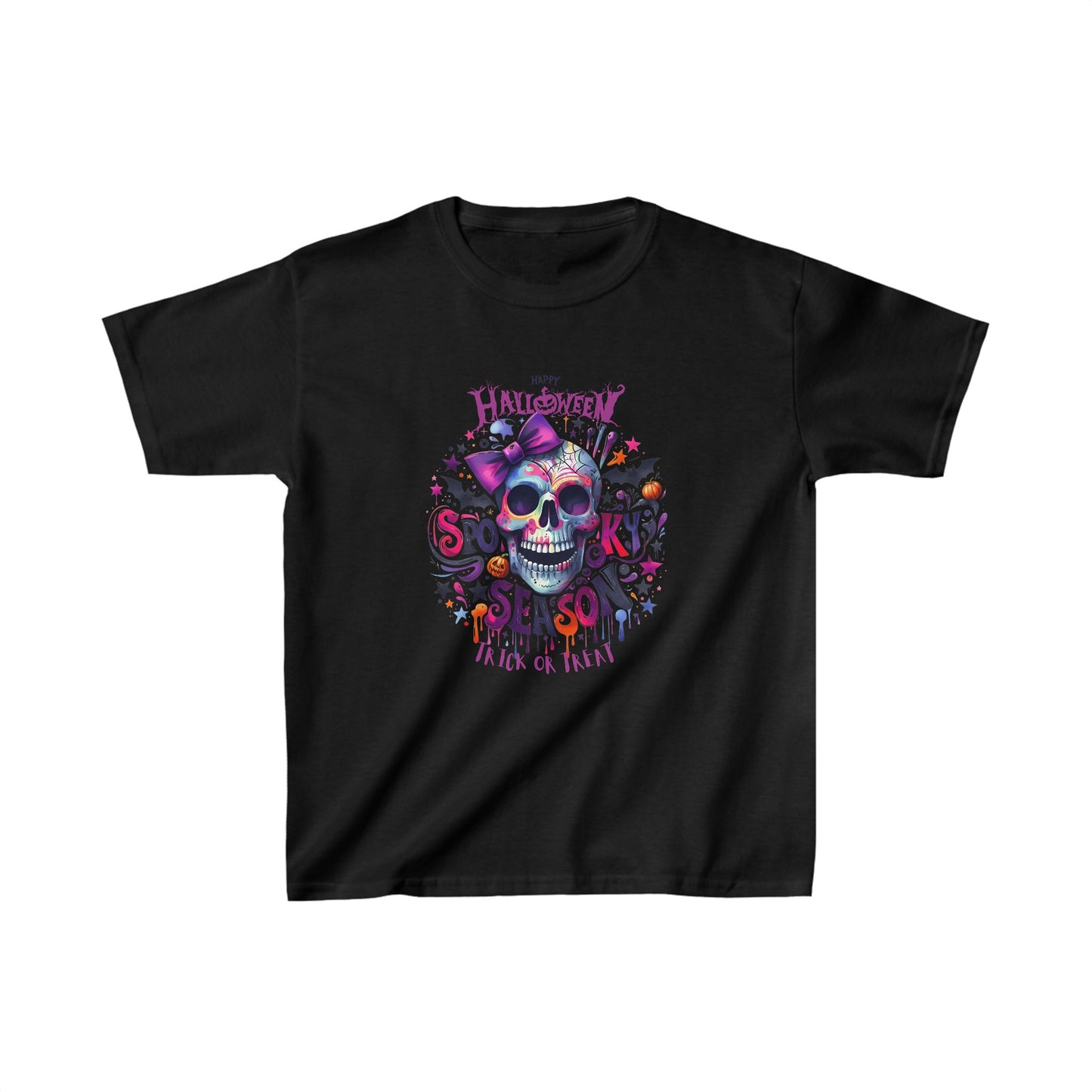 Happy Halloween Kids Shirt, Stay Spooky Halloween Kids Heavy Cotton™ Tee, Spooky Season Kids Shirt, Spooky Vibes Shirt, Trick Or Treat Cotton T-Shirt.