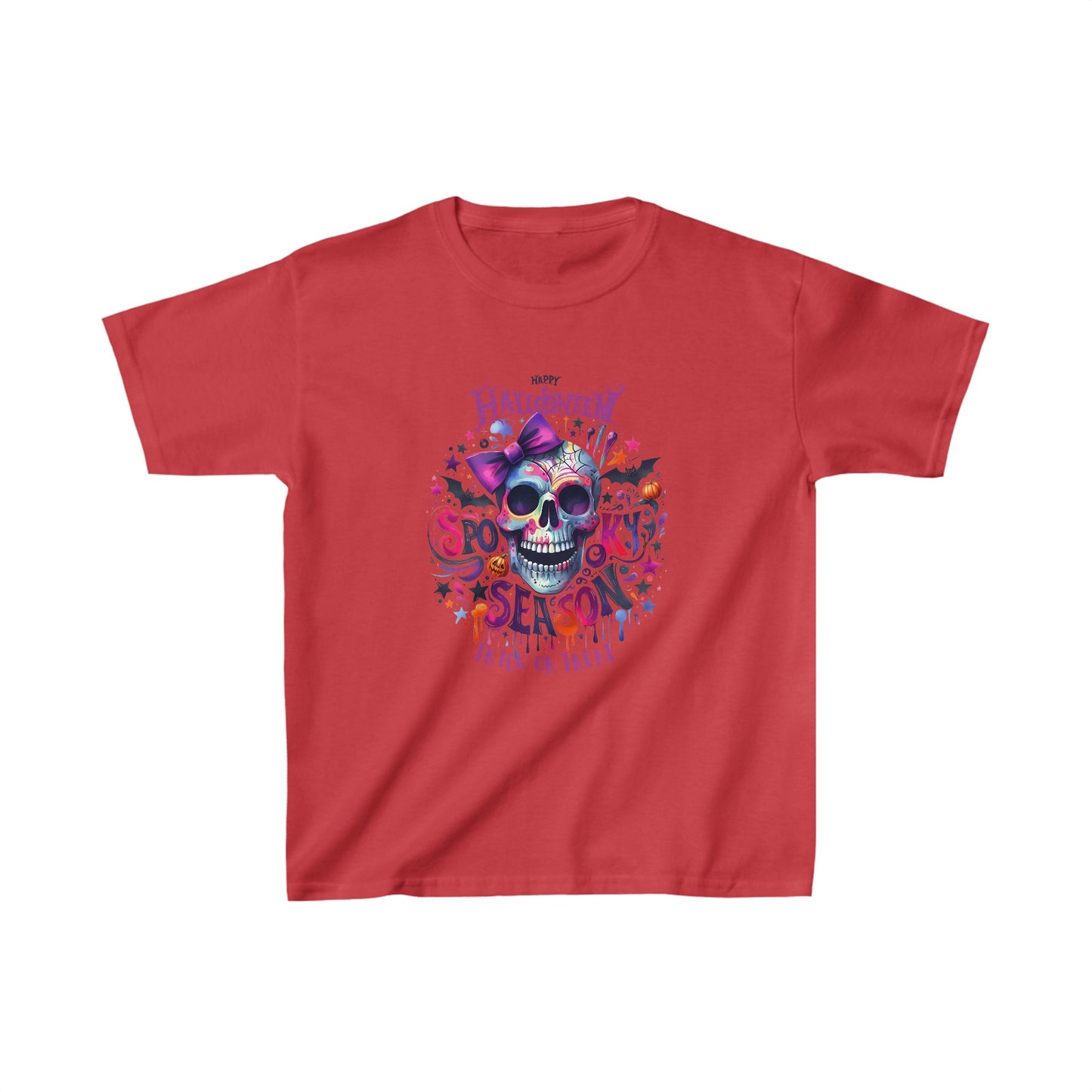 Happy Halloween Kids Shirt, Stay Spooky Halloween Kids Heavy Cotton™ Tee, Spooky Season Kids Shirt, Spooky Vibes Shirt, Trick Or Treat Cotton T-Shirt.