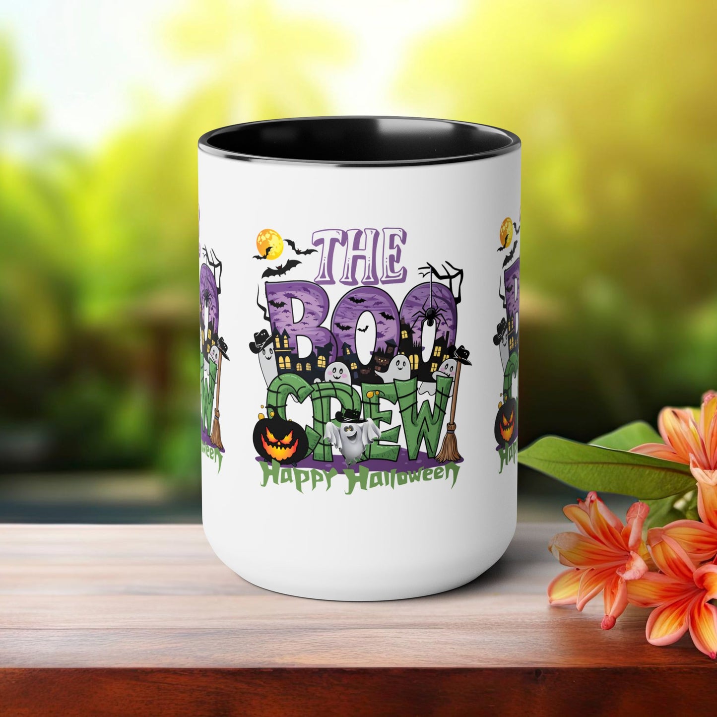 The Boo Crew Happy Halloween Coffee Mug,  Let's Go Halloween Coffee Mug, Trick or Treat Halloween Coffee Mug, Cute Skeleton Coffee Mug, Spooky Season Halloween Coffee Mug.