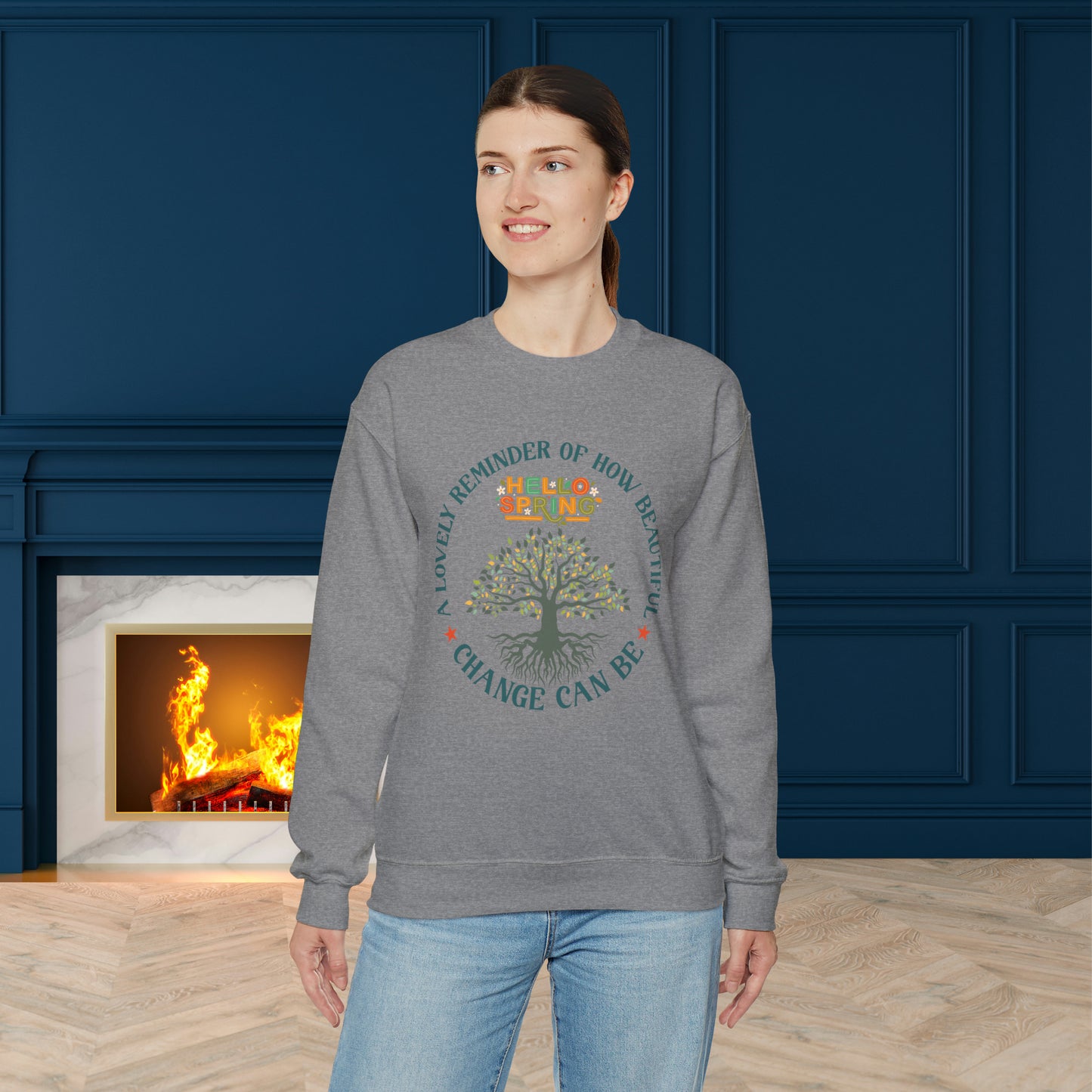 Hello Spring Unisex Crewneck Sweatshirt