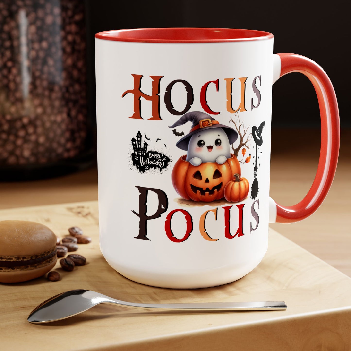 Hocus Pocus Halloween Coffee Mug,  Let's Go Halloween Coffee Mug, Trick or Treat Halloween Coffee Mug, Cute Skeleton Coffee Mug, Spooky Season Halloween Coffee Mug.