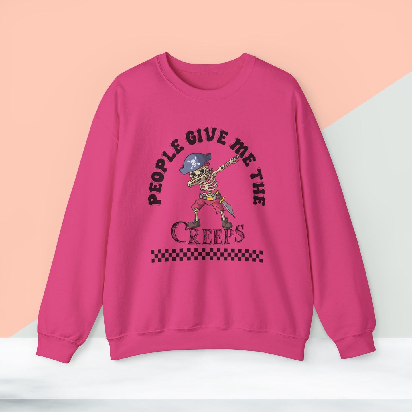 People Give Me The Creeps Sweatshirt, Happy Halloween Sweatshirt - Unisex Heavy Blend Crewneck, Halloween Sweatshirt, Cute Spooky Ghost sweatshirt.