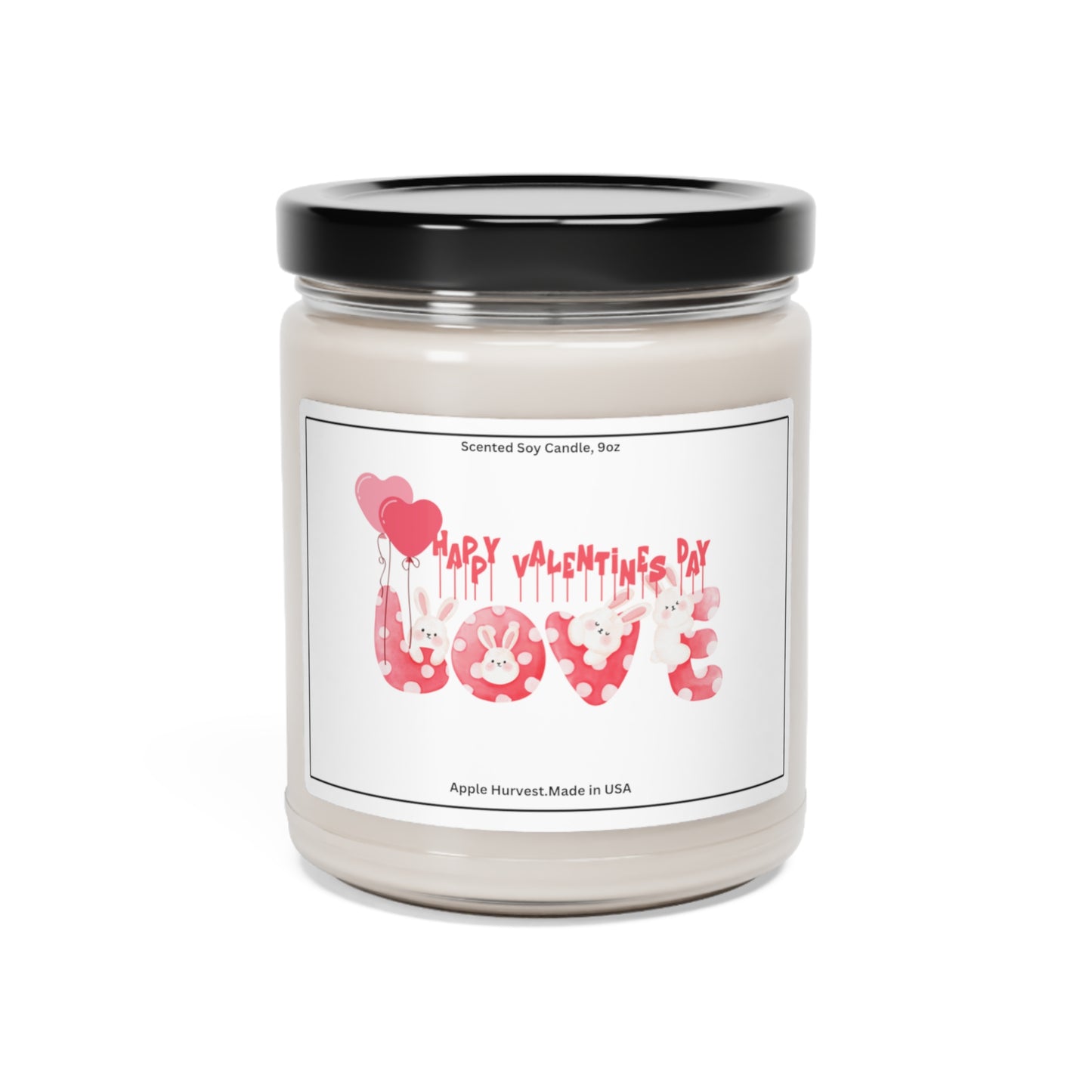 Happy valentines day Scented Soy Candle, 9oz