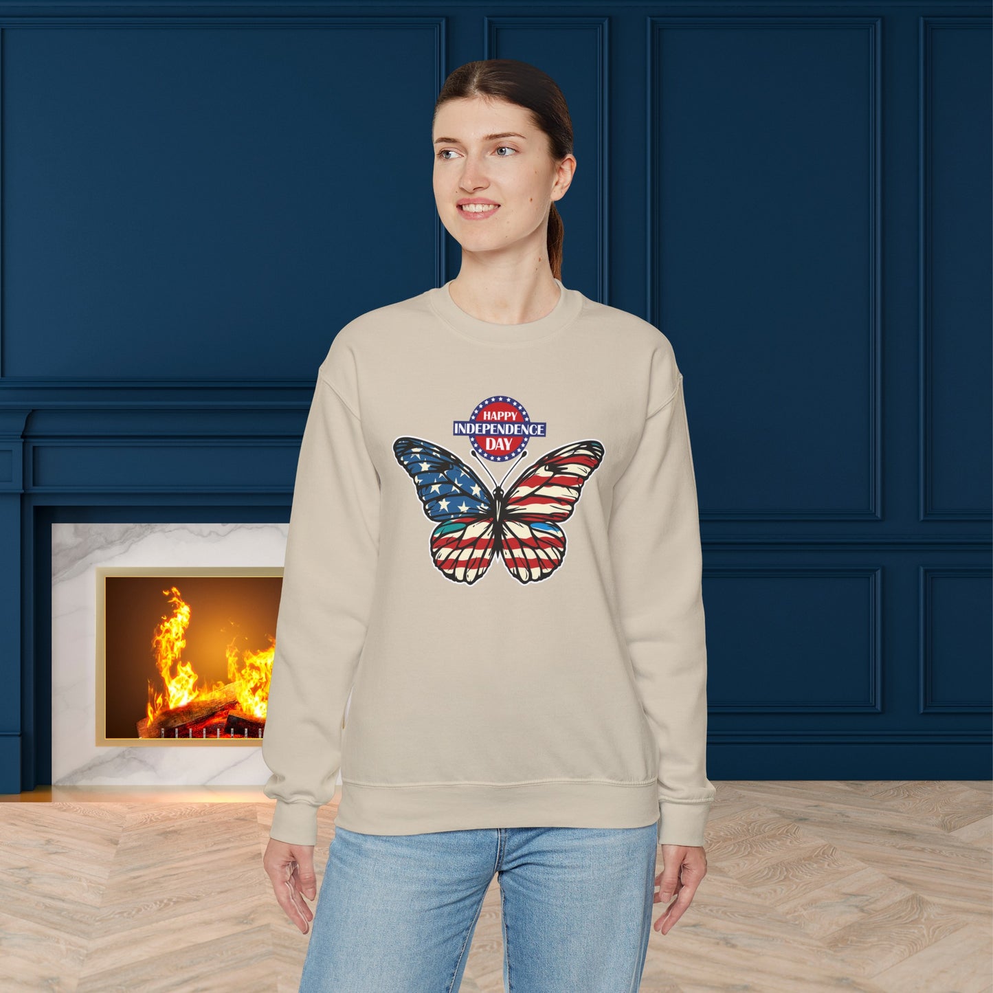 Happy 4th Of July Sweatshirt, Fourth of July unisex heavy blend crewneck sweatshirt.