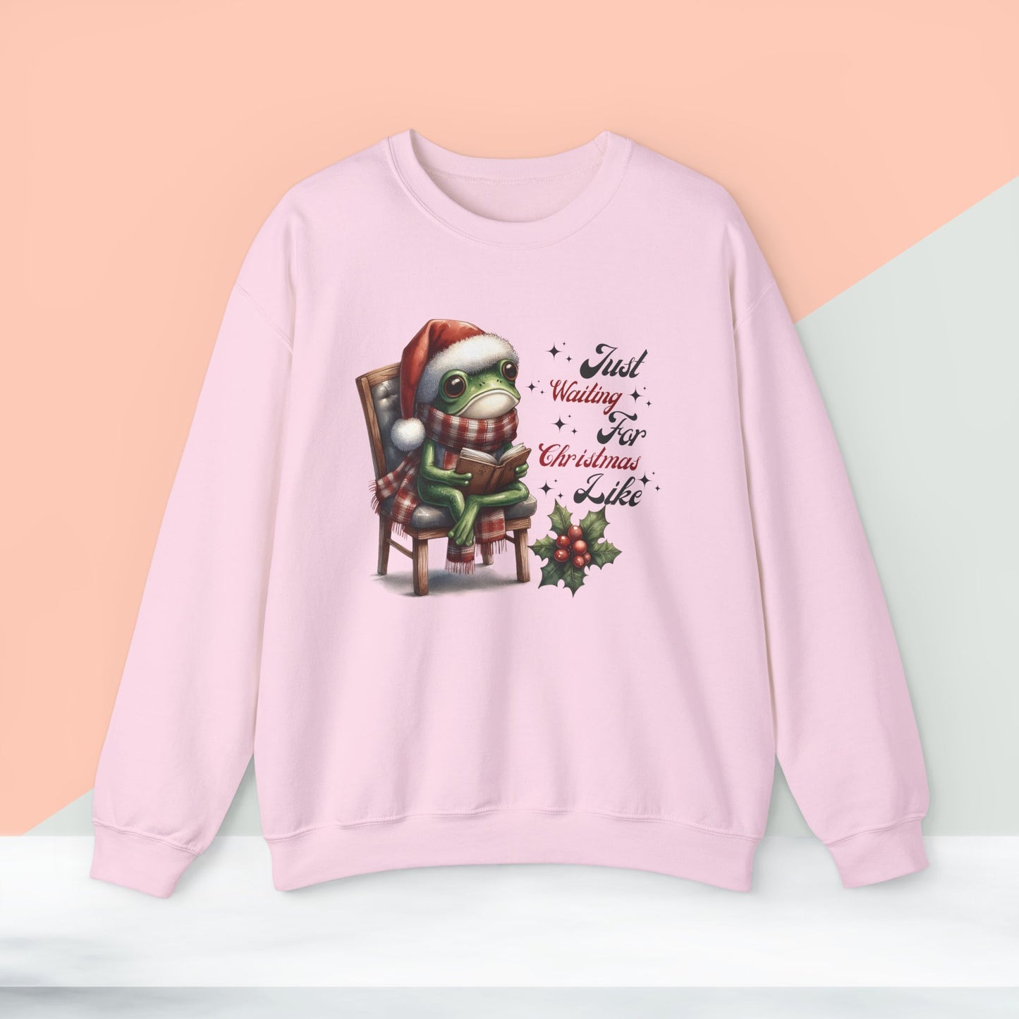 Waiting For Christmas Sweatshirt - Unisex Heavy Blend, Merry Christmas, Festive, Christmas Gift, Crewneck, merry Christmas Sweatshirt, Christmas Sweatshirt  Christmas Gift, Festive Sweatshirt.