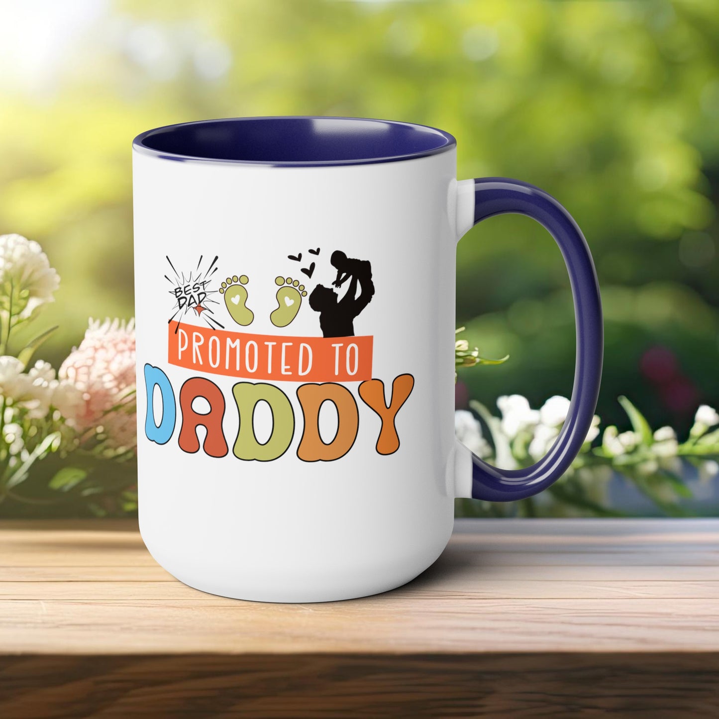 Happy father's dayTow-Tone Coffee Mug.15oz, Gift for Dad, Daddy's Coffee Mug