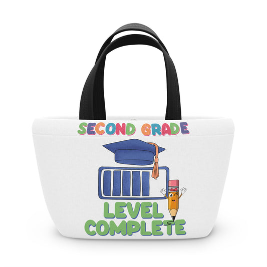 Second Grade Level Complete Lunch Bag, Back To School Lunch Bag, Back to Learning Lunch Bag, Ready for School Lunch Bag. First day Of School.